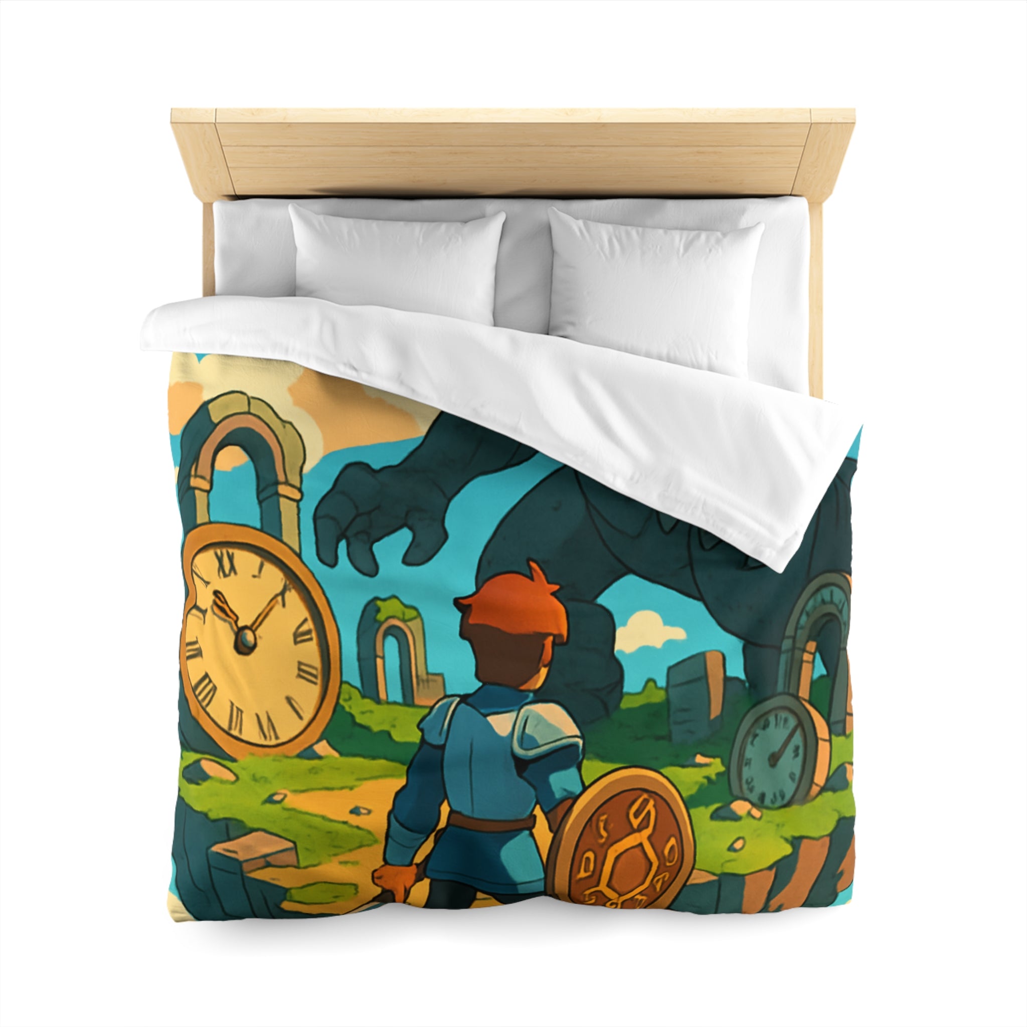 Housse de Couette Microfibre Design Artistique Moderne Décoration Chambre Confort Premium