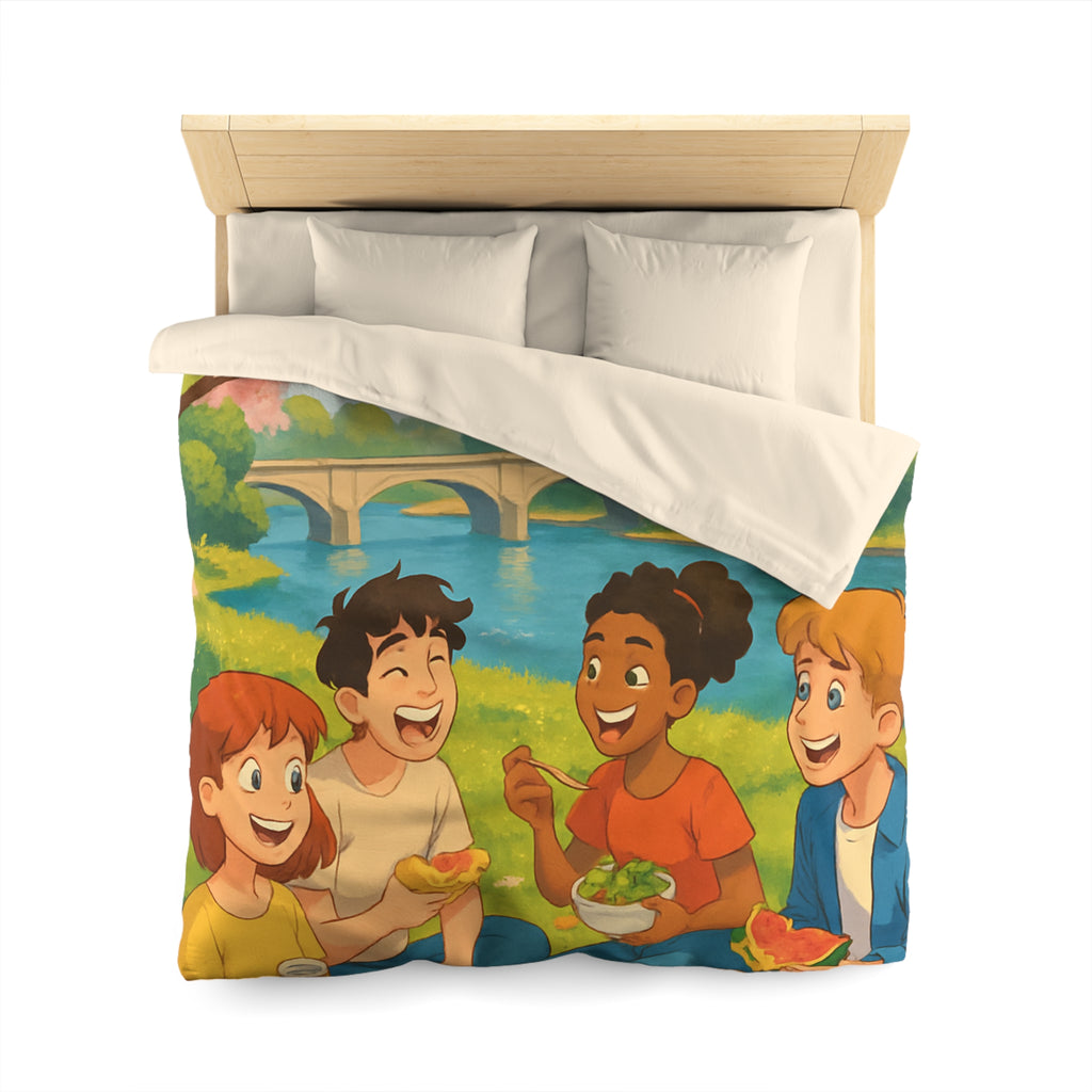 Housse de Couette Microfibre Motif Créatif Original Style Contemporain Chambre Élégante