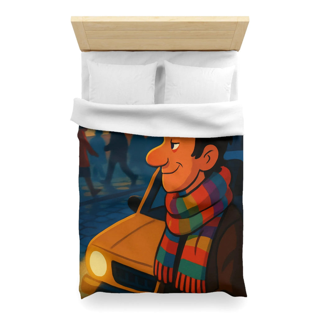 Housse de Couette Microfibre Art Graphique Contemporain Style Décoratif Chambre Tendance