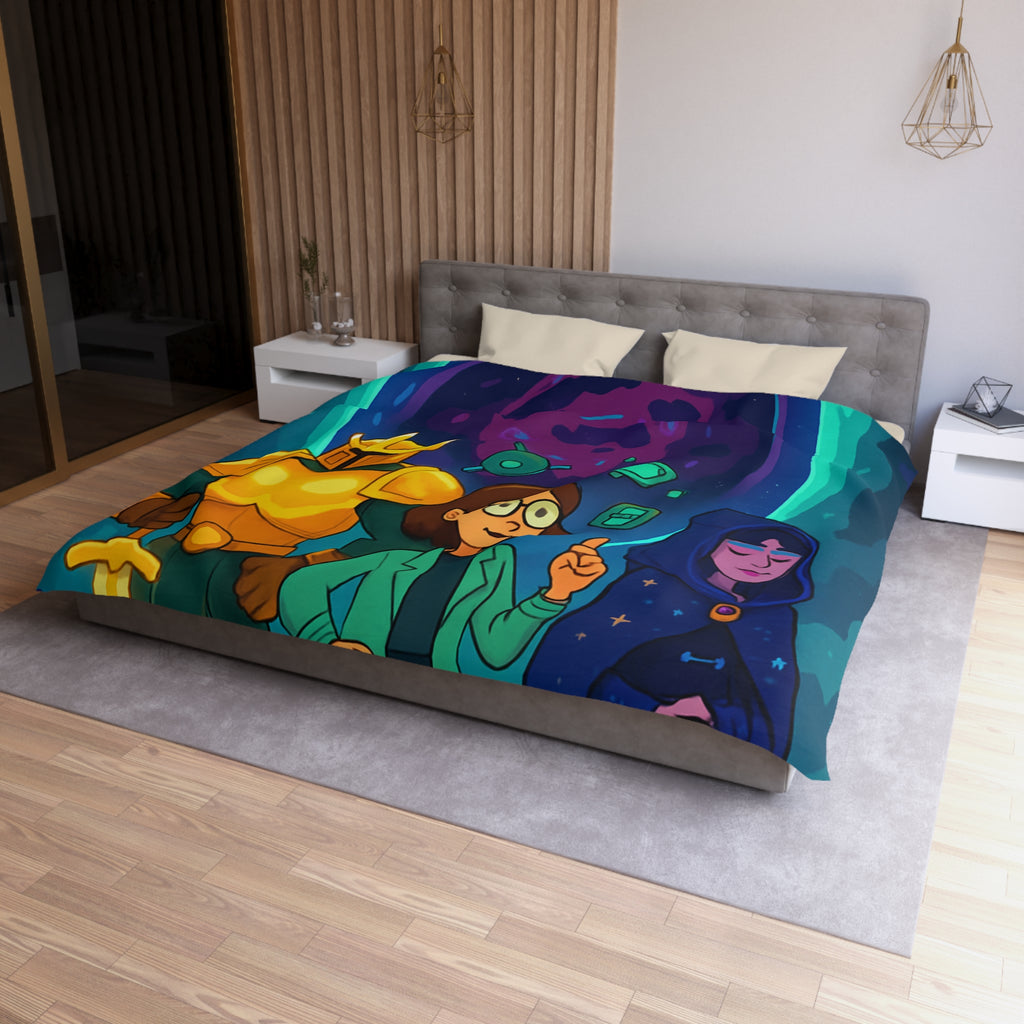 Housse de Couette Microfibre Motif Créatif Original Style Contemporain Chambre Élégante