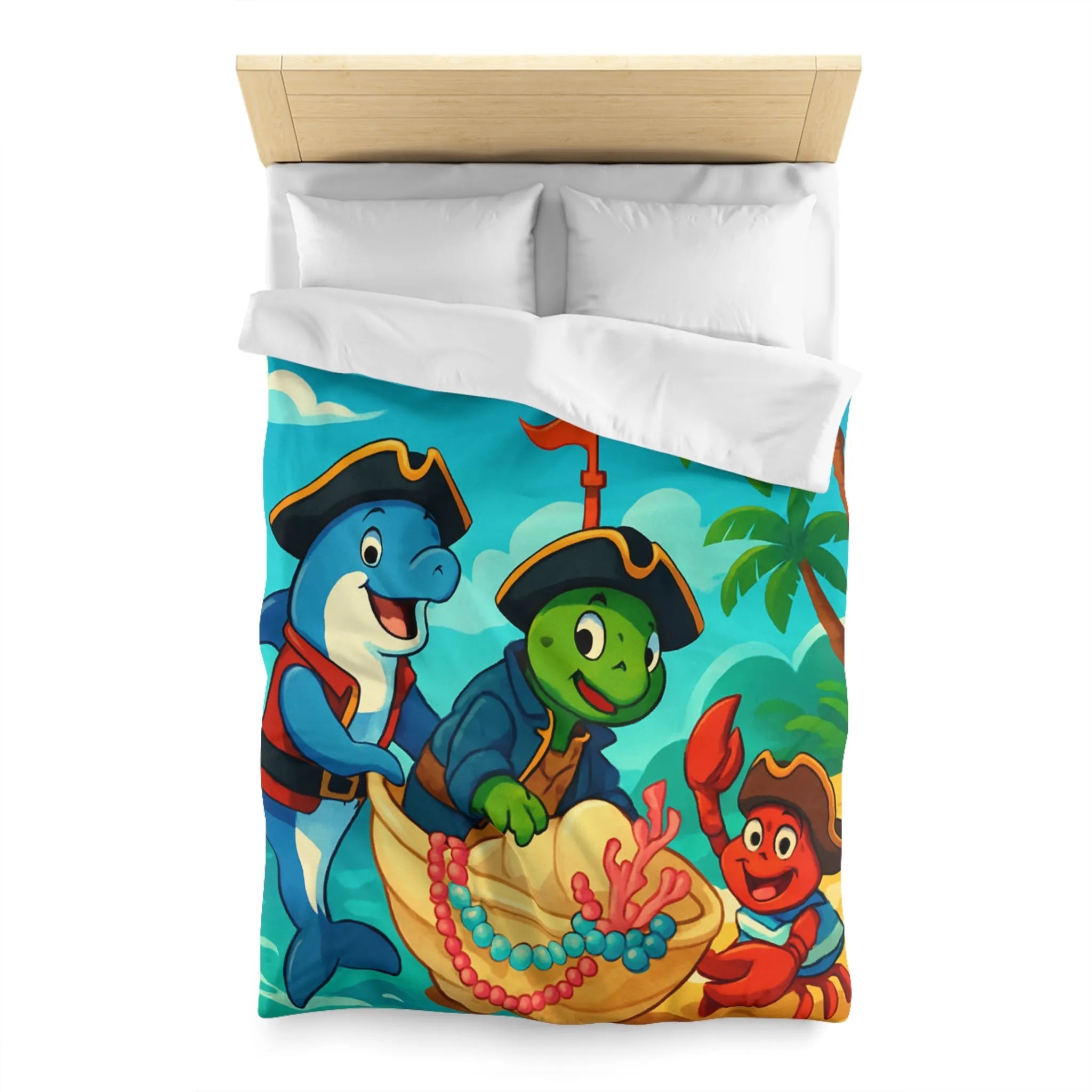 Ensemble pirate océanique pour chambre enfant avec animaux marins en costumes colorés