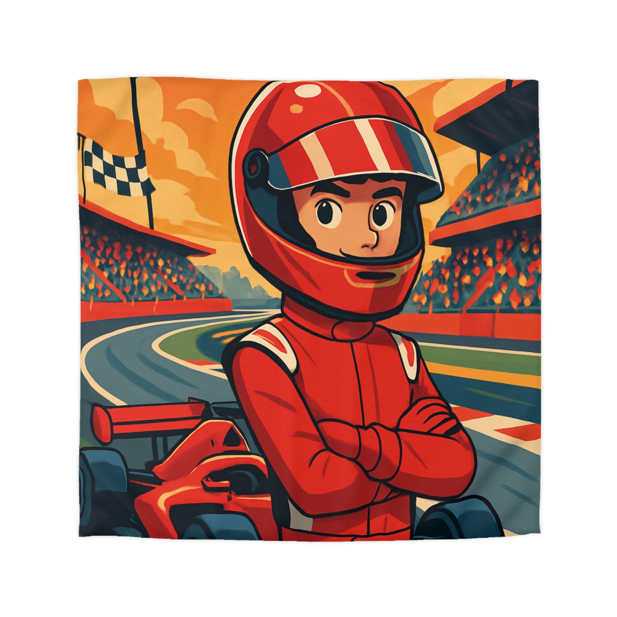 Housse de Couette Microfibre Illustration Unique Design Moderne Décoration Intérieure Raffinée