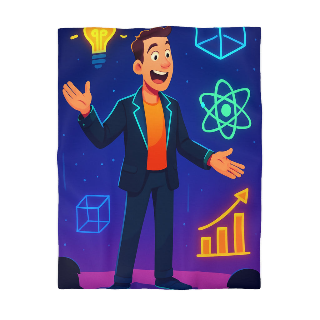 Housse de Couette Microfibre Motif Créatif Original Style Contemporain Chambre Élégante