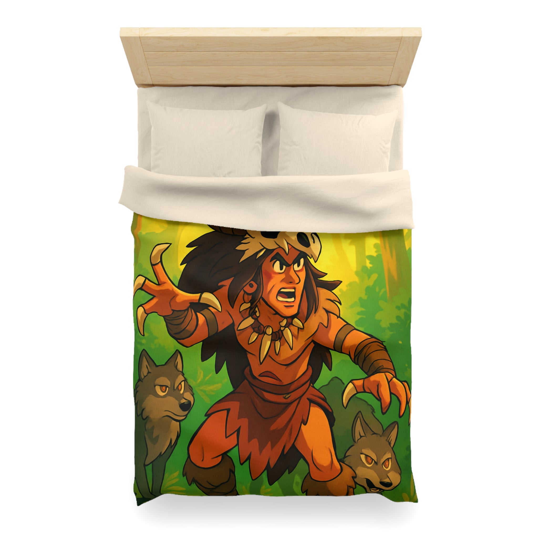 Sauvage Rêveur : Housse de Couette Motif Chaman Animaux Forêt Mystique