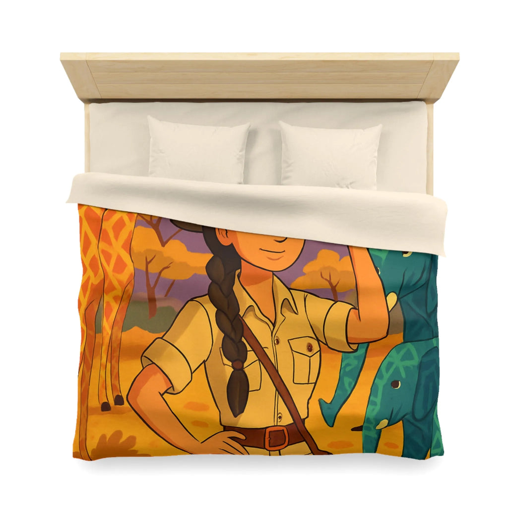 Housse de Couette Microfibre Art Graphique Contemporain Style Décoratif Chambre Tendance