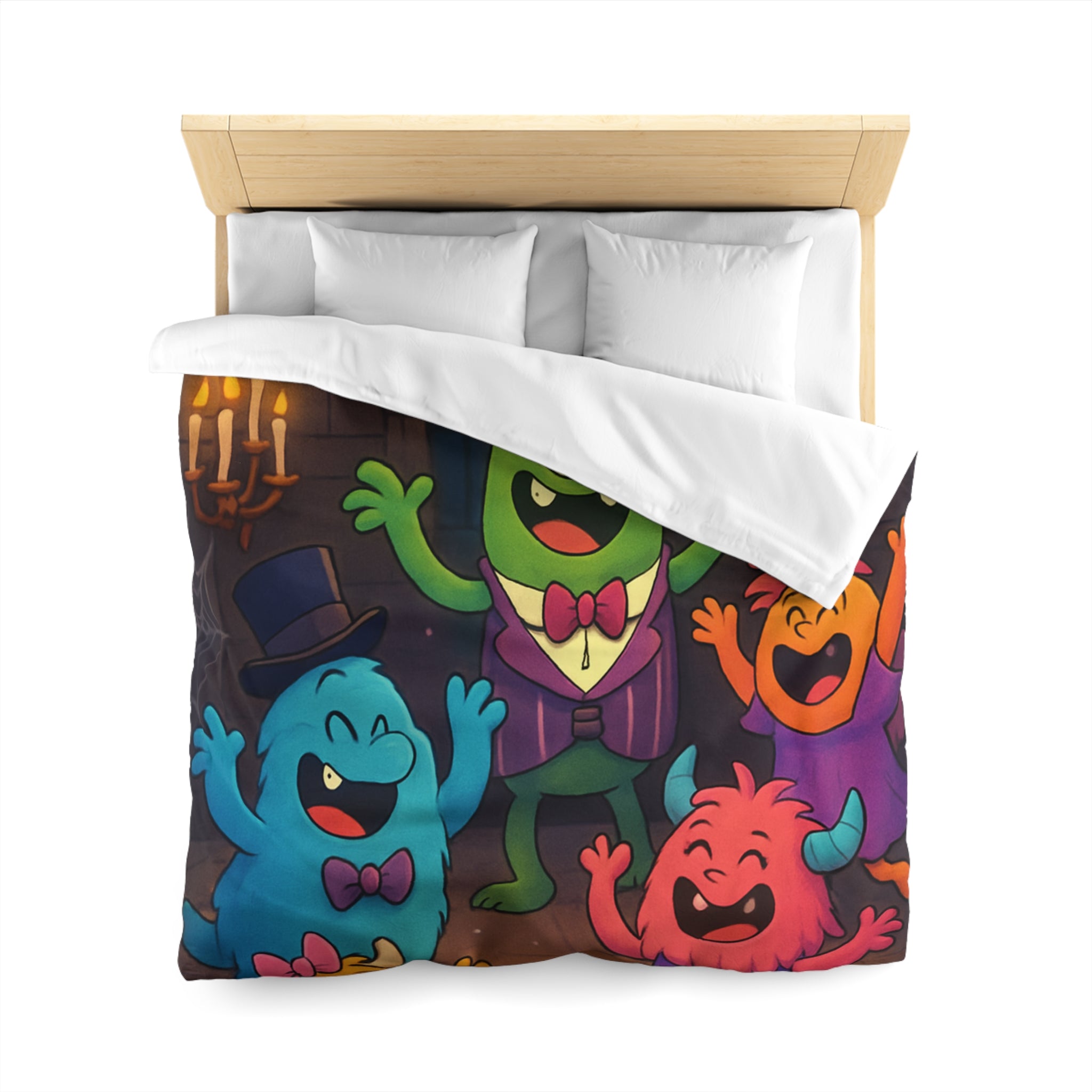 Housse de Couette Microfibre Design Artistique Moderne Décoration Chambre Confort Premium