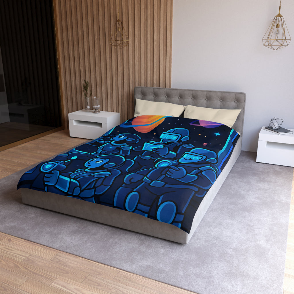Housse de Couette Microfibre Motif Créatif Original Style Contemporain Chambre Élégante