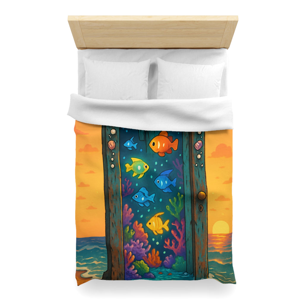 Housse de Couette Microfibre Motif Créatif Original Style Contemporain Chambre Élégante