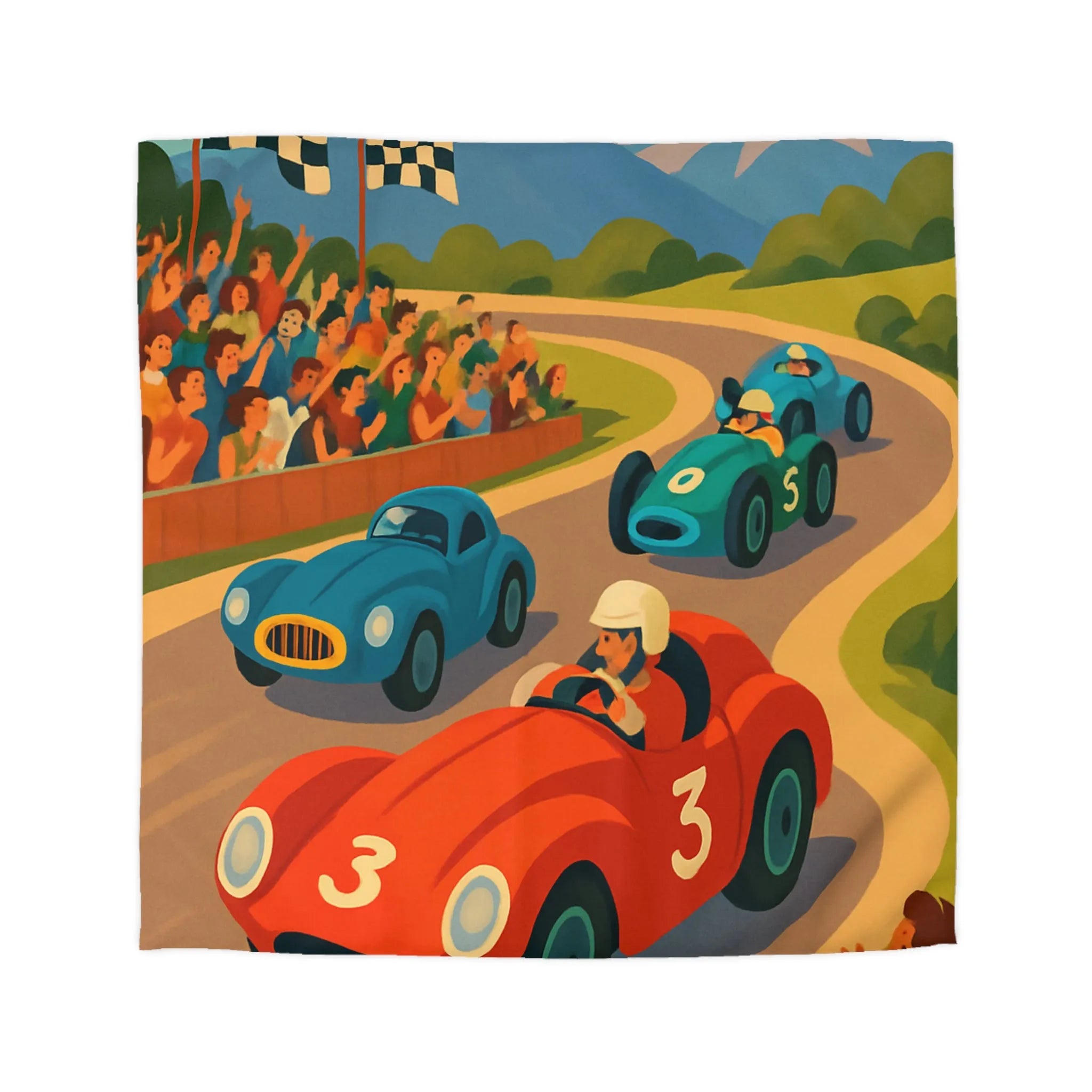 Housse de Couette Microfibre Art Graphique Contemporain Style Décoratif Chambre Tendance