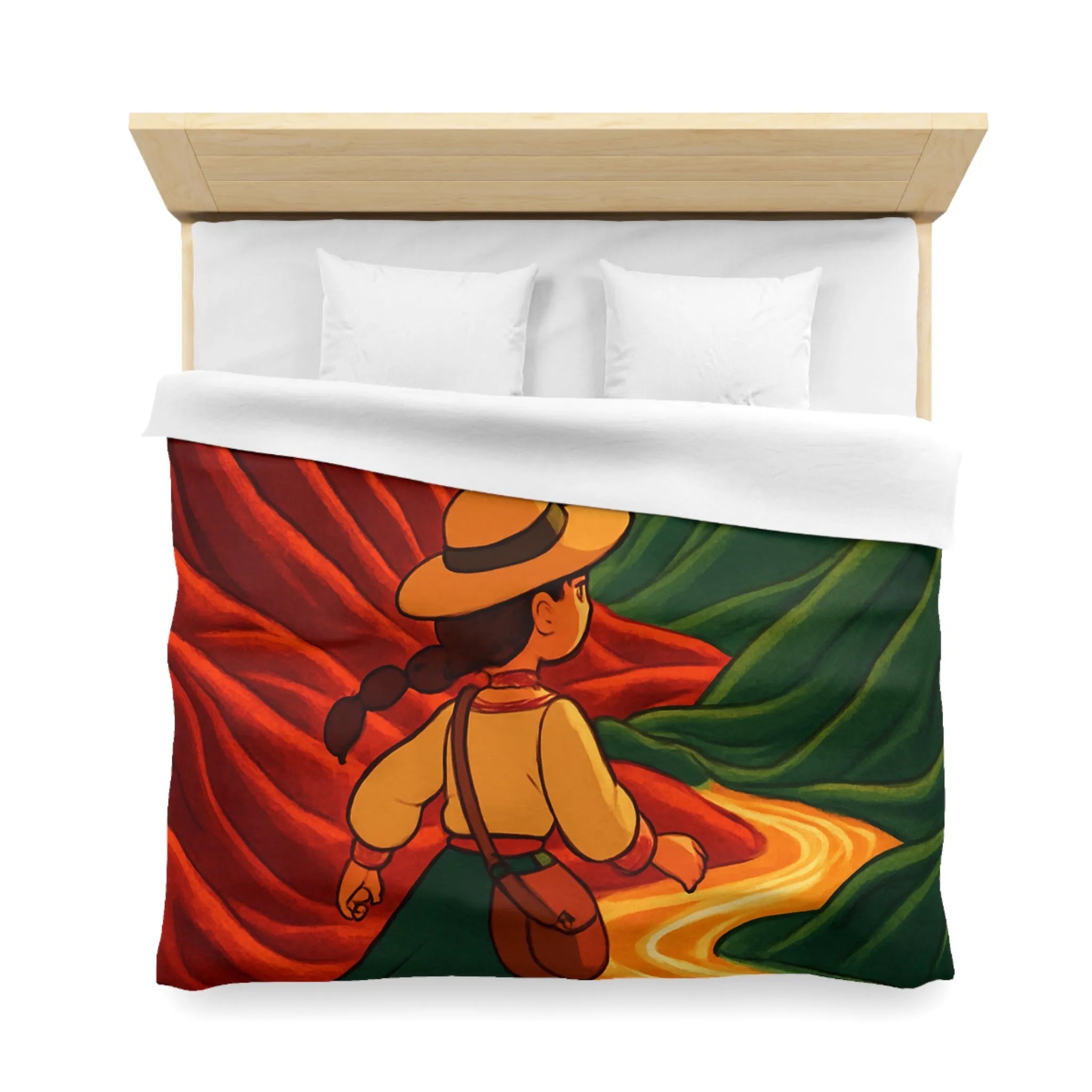 Housse de Couette Microfibre Art Graphique Contemporain Style Décoratif Chambre Tendance