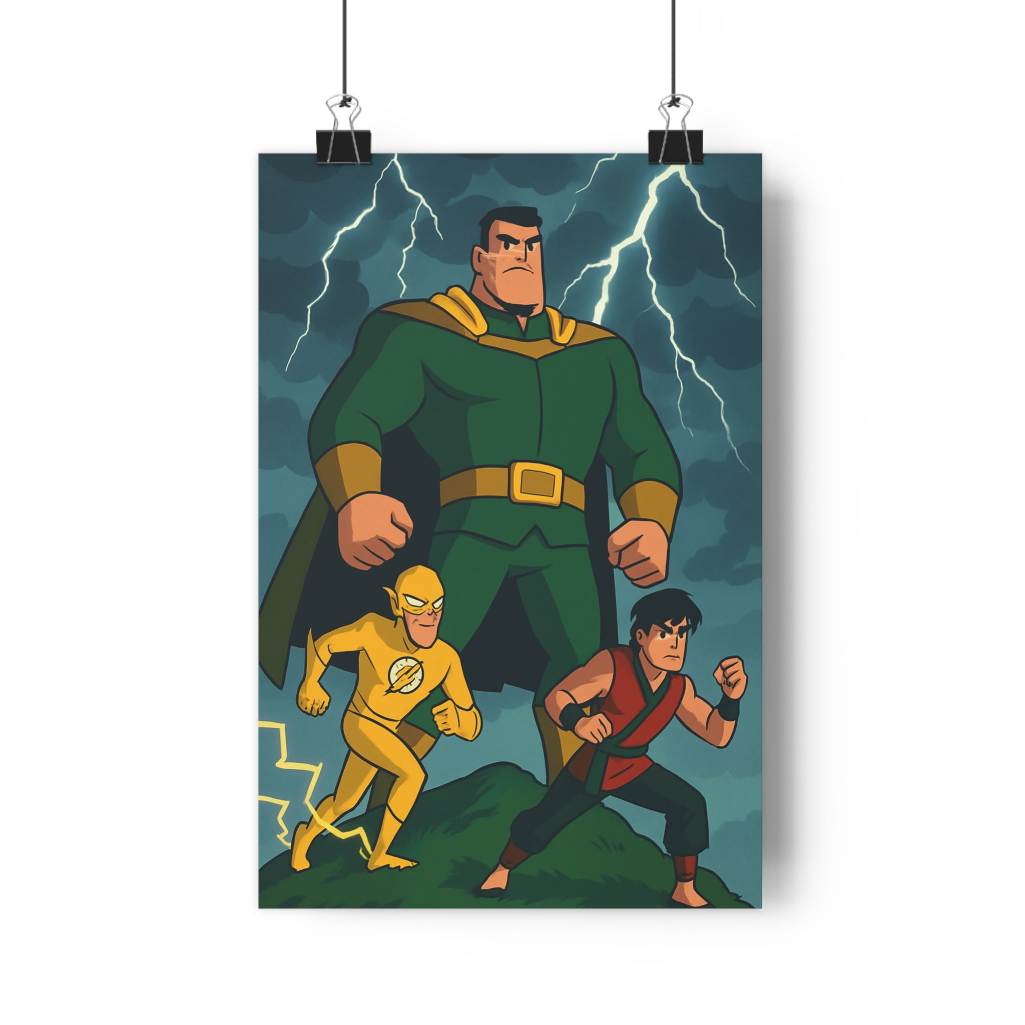 Poster décoratif couleurs vives heroic fantasy chambre art aventure héroïque format 30x46 cm ambiance