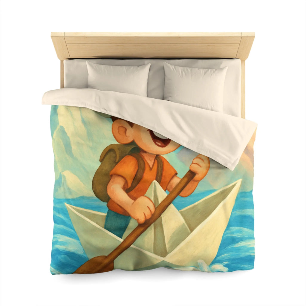 Housse de Couette Microfibre Art Graphique Contemporain Style Décoratif Chambre Tendance