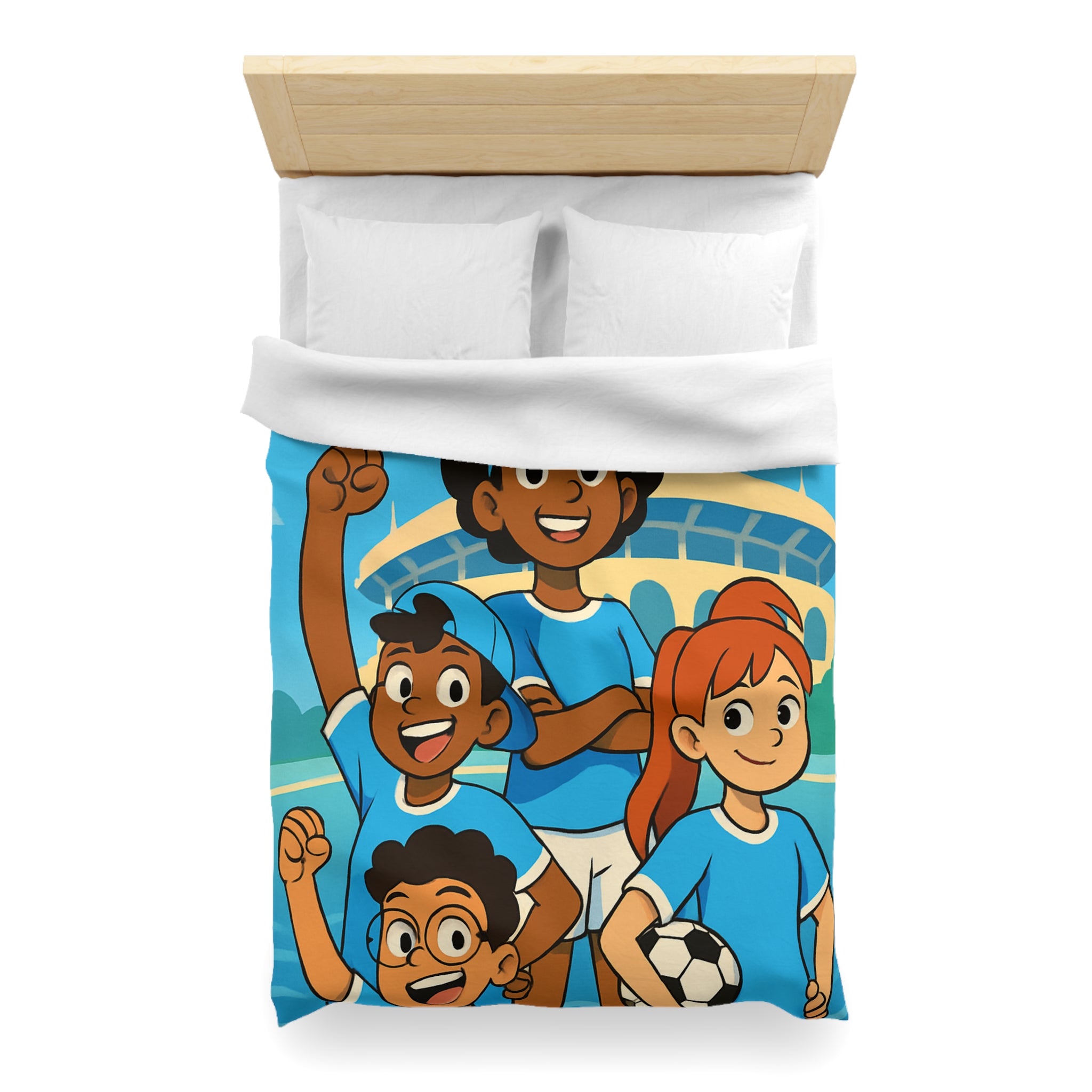 Housse de Couette Microfibre Illustration Unique Design Moderne Décoration Intérieure Raffinée