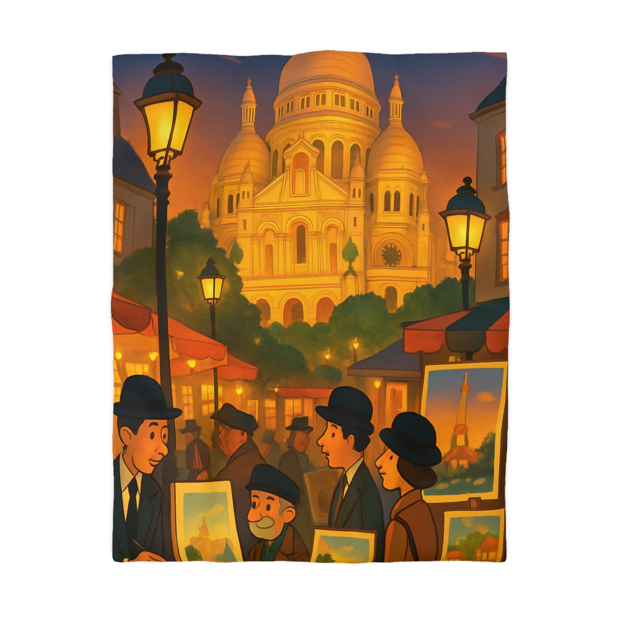 Housse de Couette Microfibre Illustration Unique Design Moderne Décoration Intérieure Raffinée