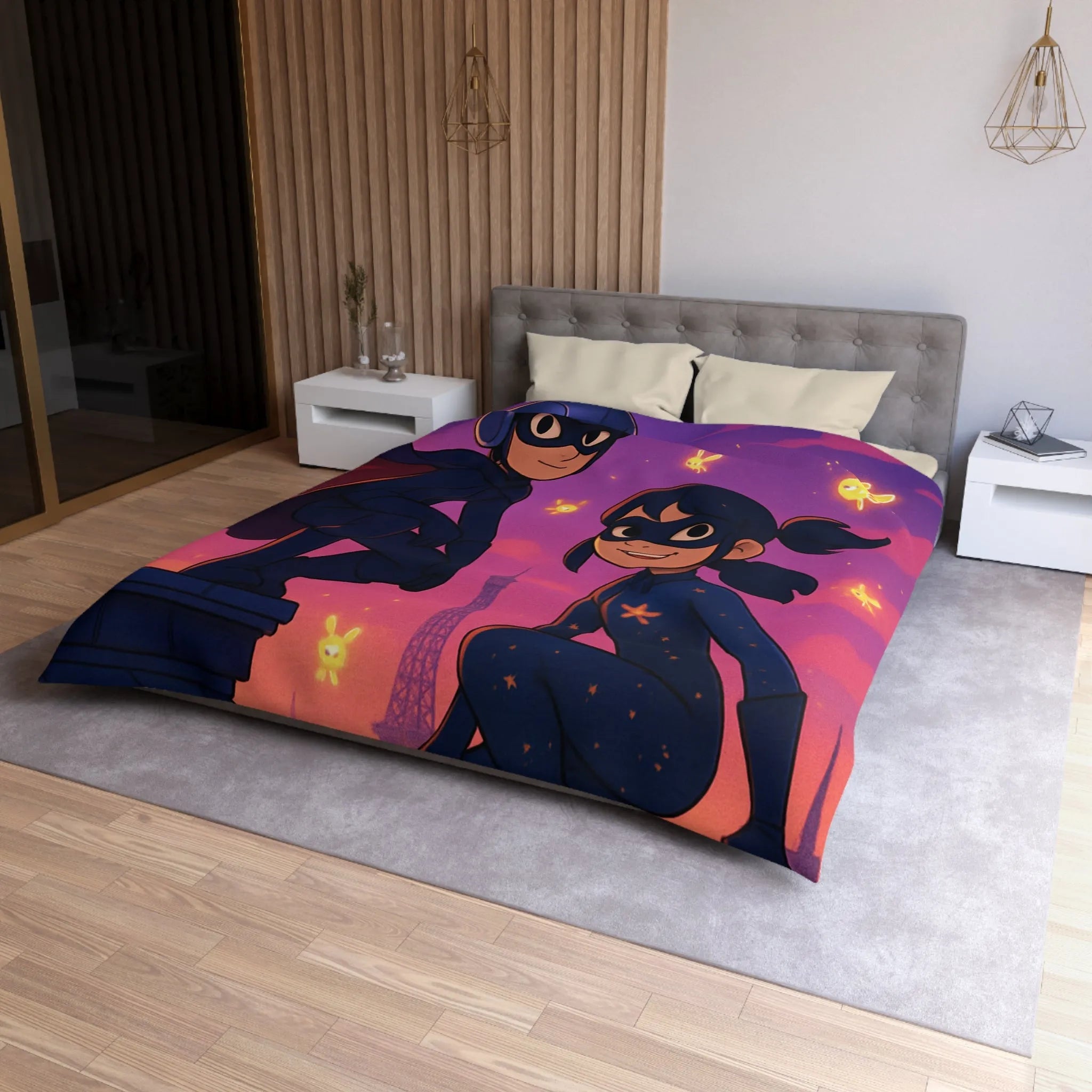 Housse de Couette Microfibre Création Artistique Moderne Design Exclusif Décoration Chambre