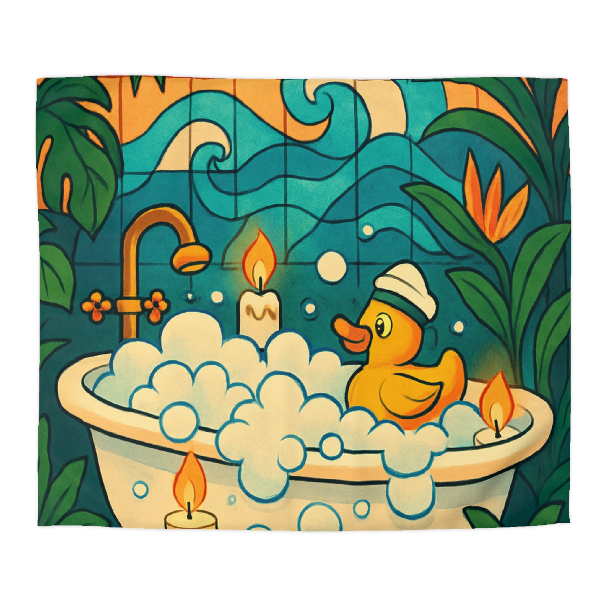 Housse de Couette Microfibre Design Artistique Moderne Décoration Chambre Confort Premium