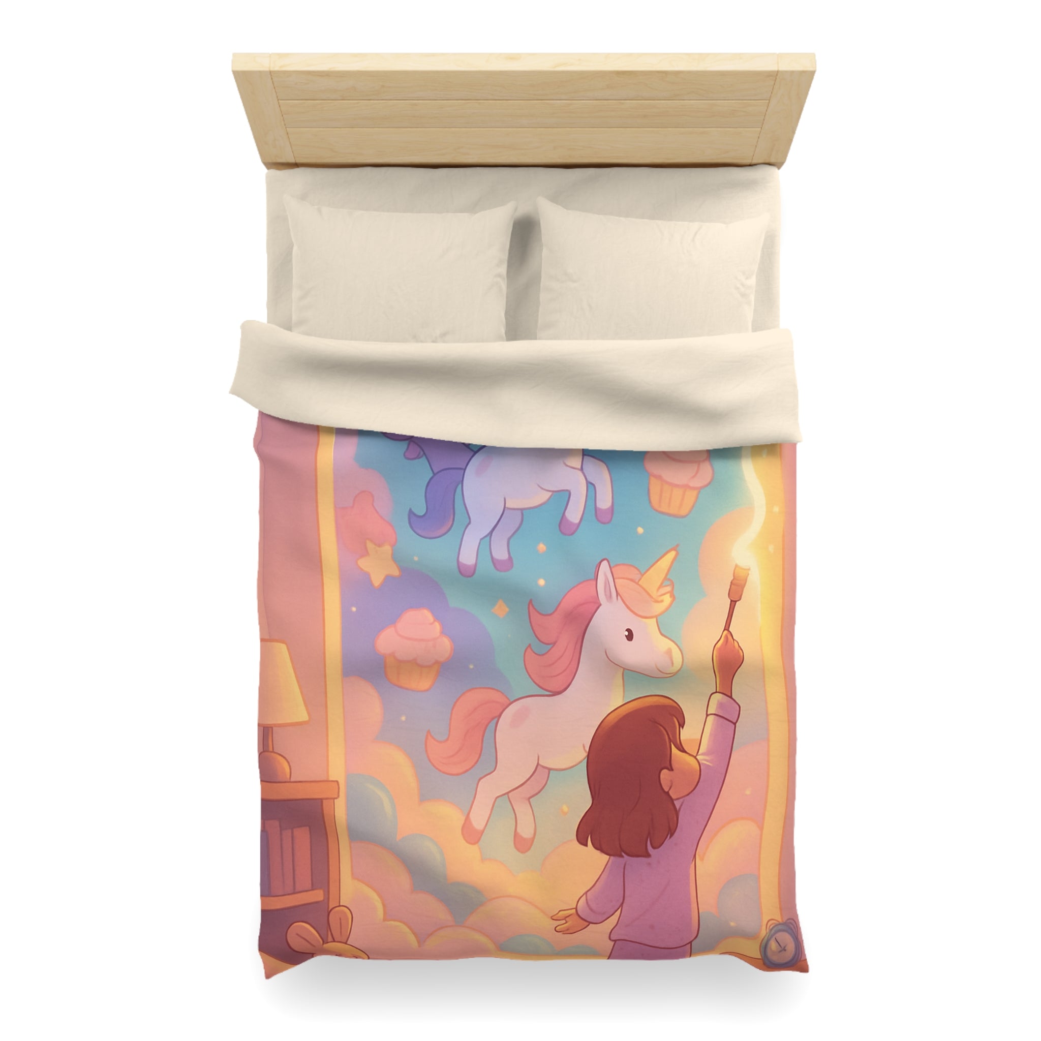 Housse de Couette Microfibre Design Artistique Moderne Décoration Chambre Confort Premium