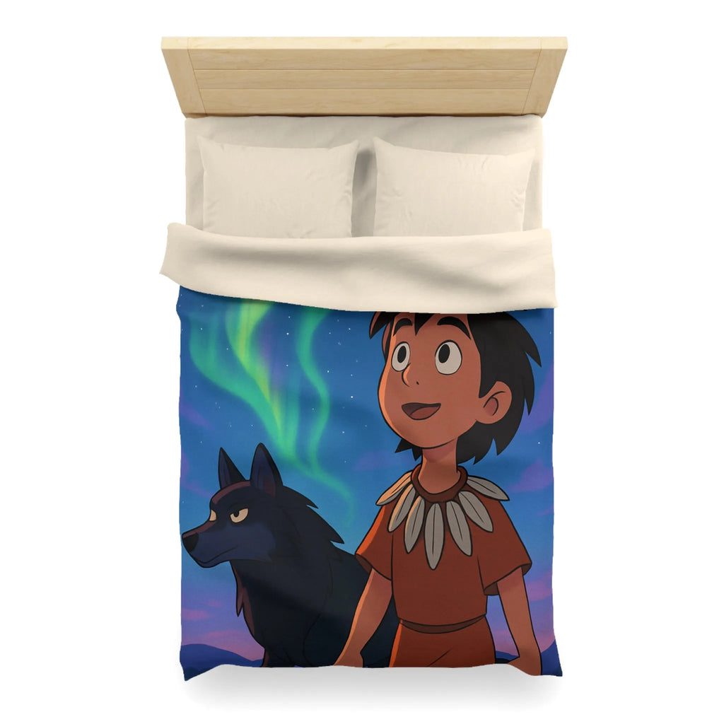 Housse de Couette Microfibre Art Graphique Contemporain Style Décoratif Chambre Tendance