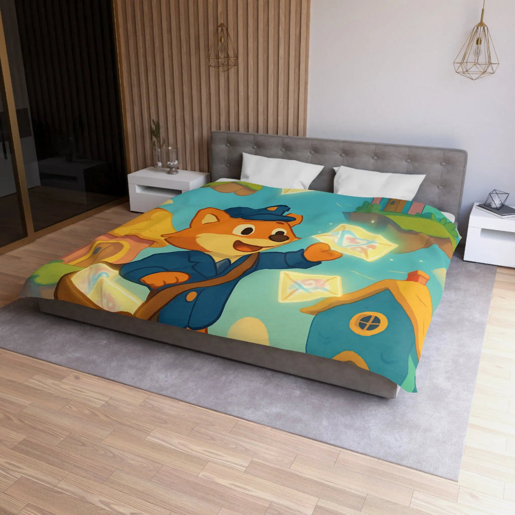 Housse de Couette Microfibre Art Graphique Contemporain Style Décoratif Chambre Tendance