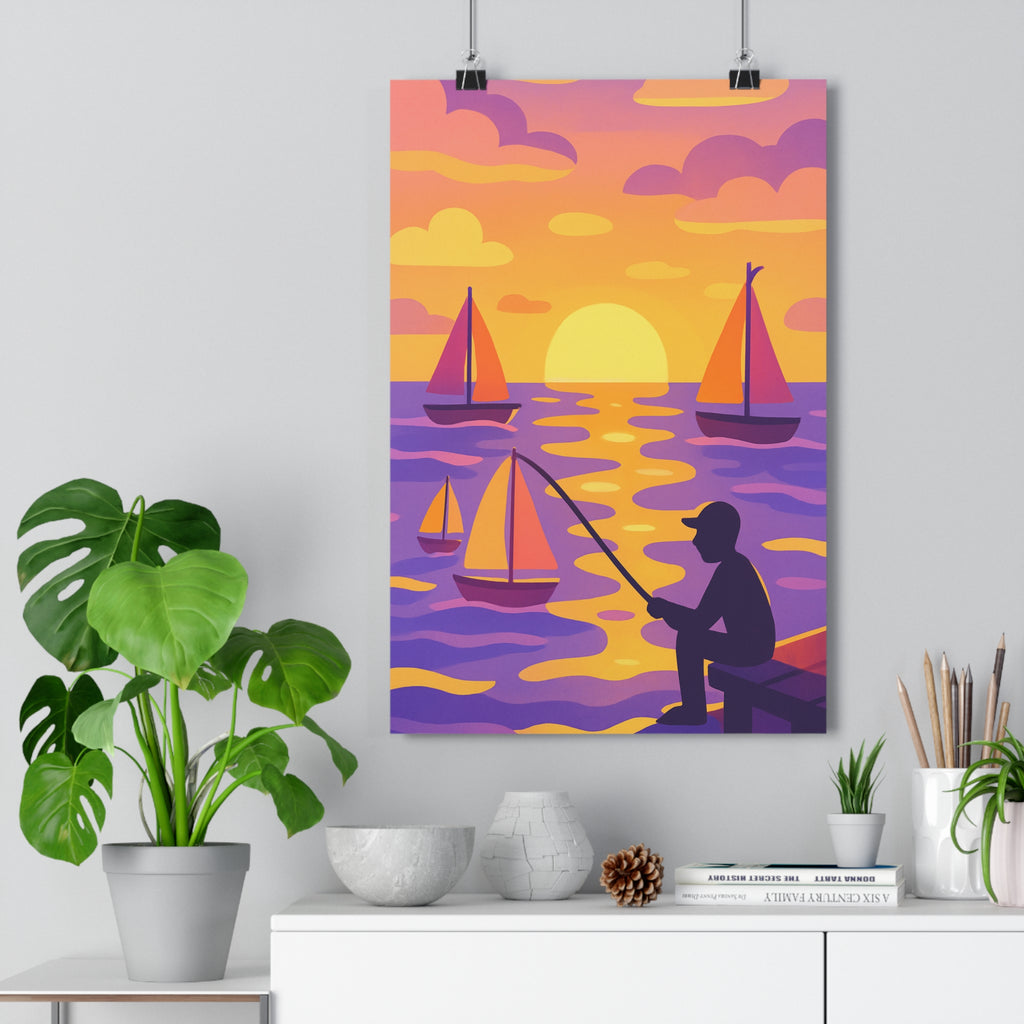 Poster décoratif lumineux moderne abstrait reflets salon chambre bureau ambiance joyeuse design élégant qualité