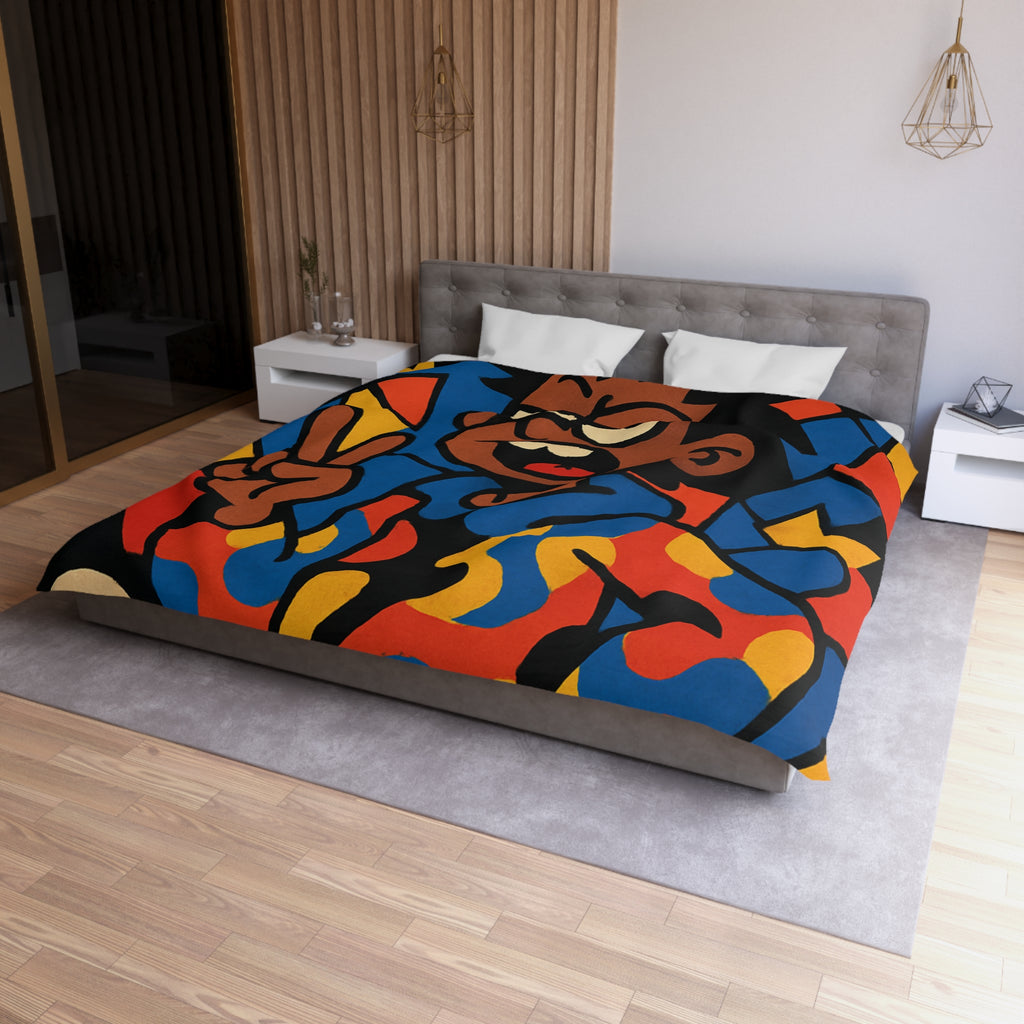 Housse de Couette Vibrante avec Motifs de Crânes et Couronnes pour Adolescents Créatifs