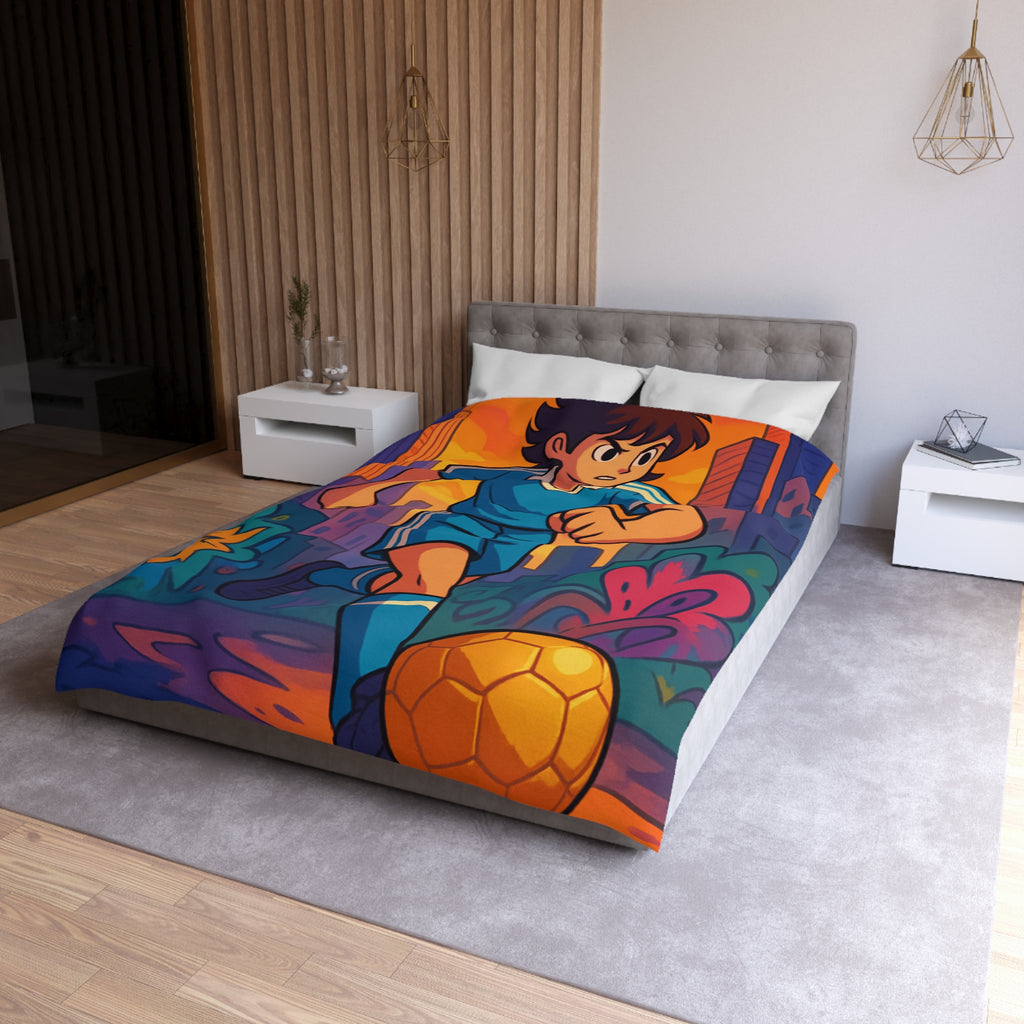 Housse de Couette Microfibre Design Artistique Moderne Décoration Chambre Confort Premium