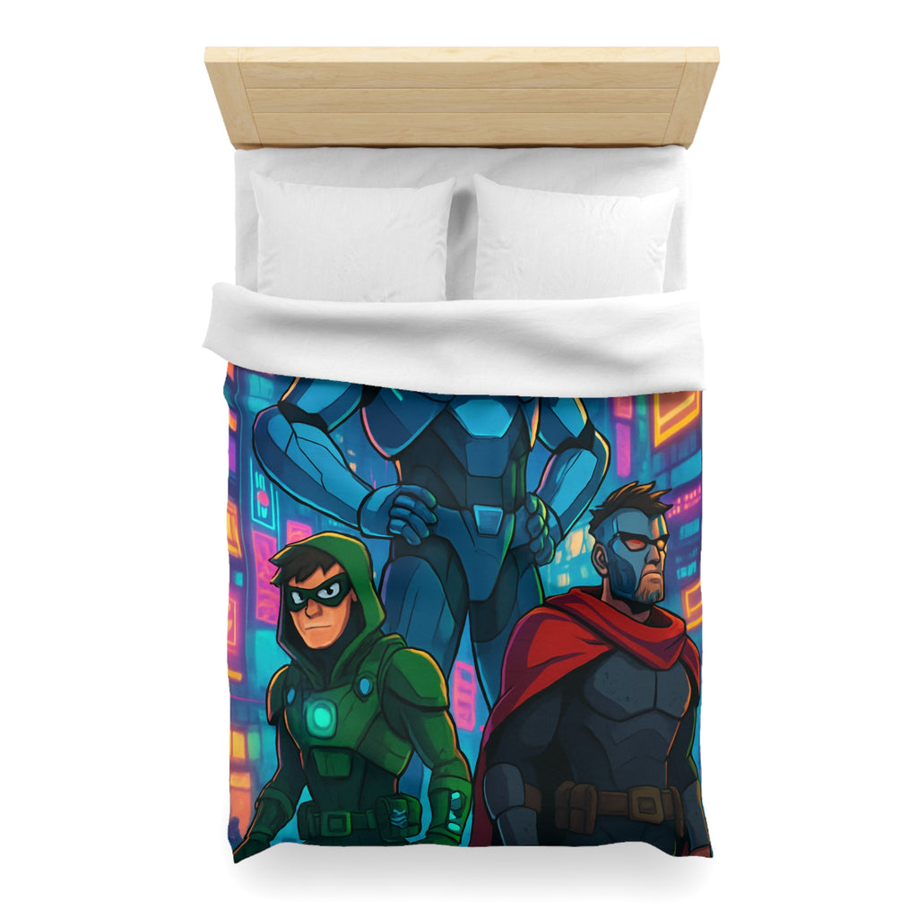 Housse de Couette Microfibre Illustration Unique Design Moderne Décoration Intérieure Raffinée