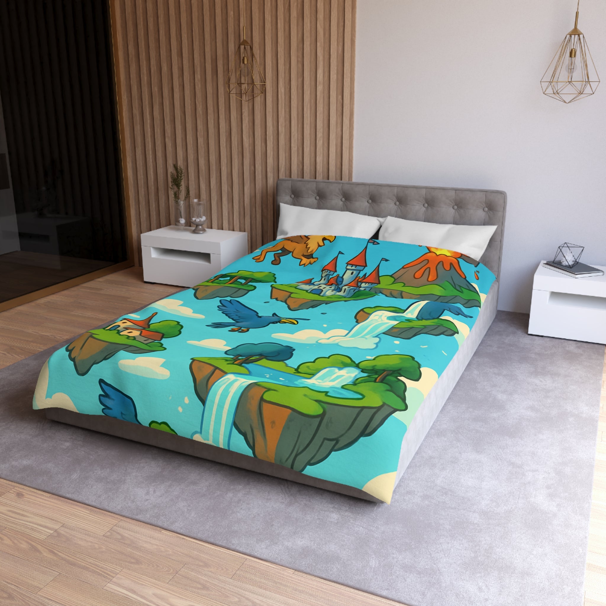 Housse de Couette Microfibre Création Artistique Moderne Design Exclusif Décoration Chambre