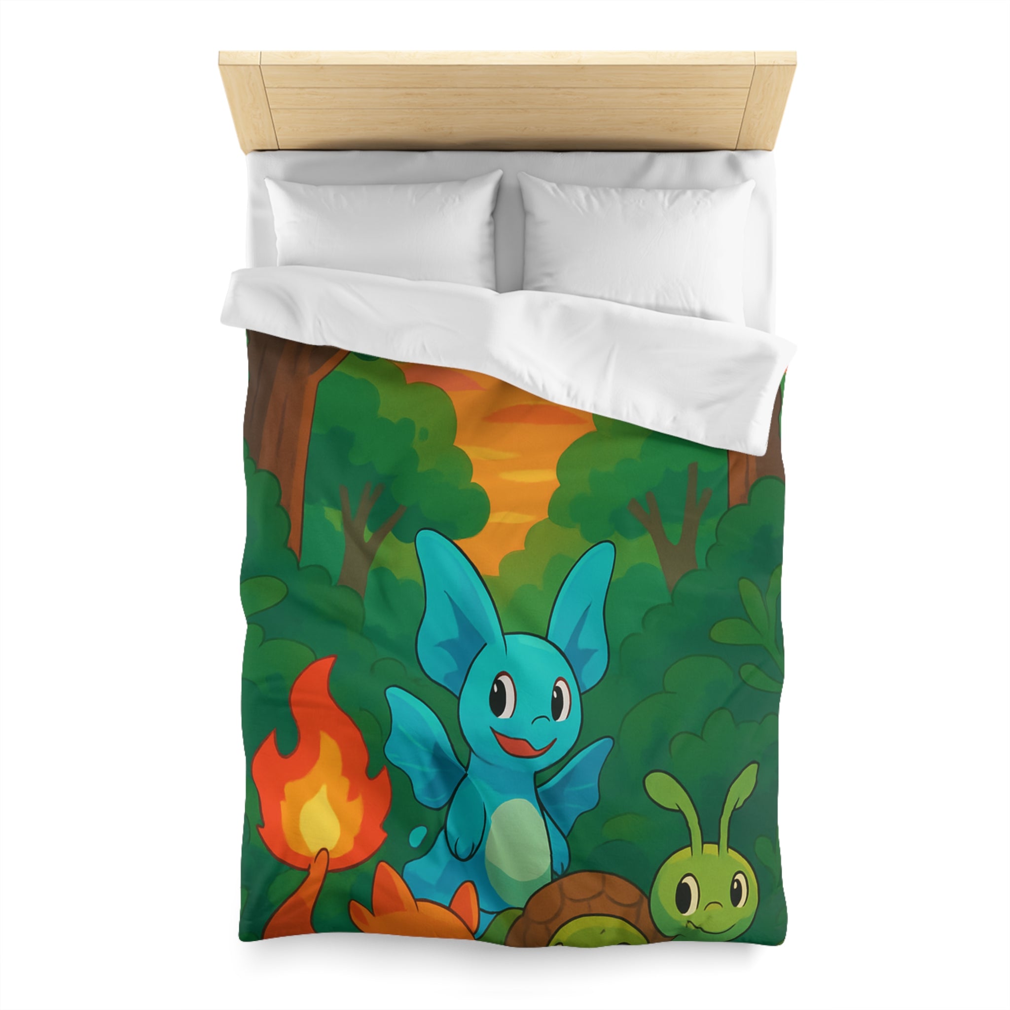 Housse de Couette Microfibre Illustration Unique Design Moderne Décoration Intérieure Raffinée