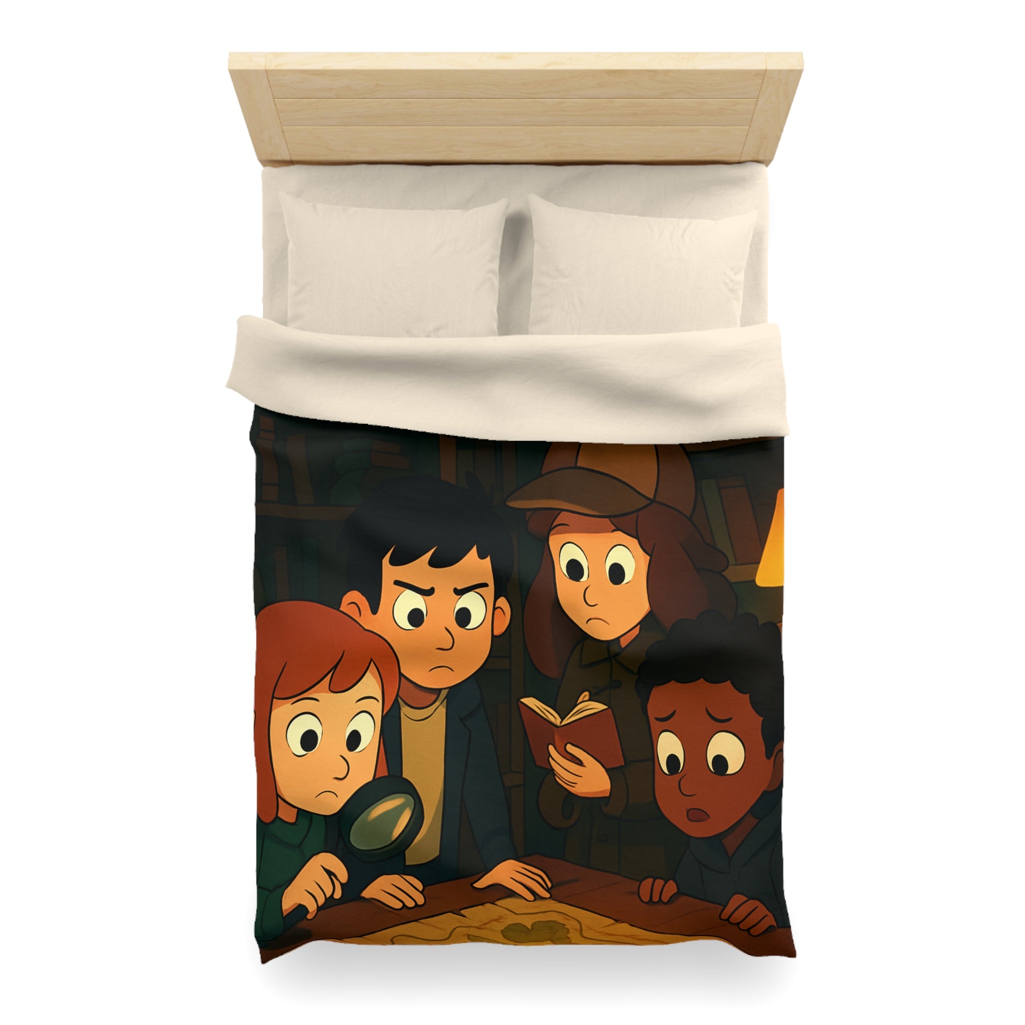 Housse de Couette Microfibre Motif Créatif Original Style Contemporain Chambre Élégante