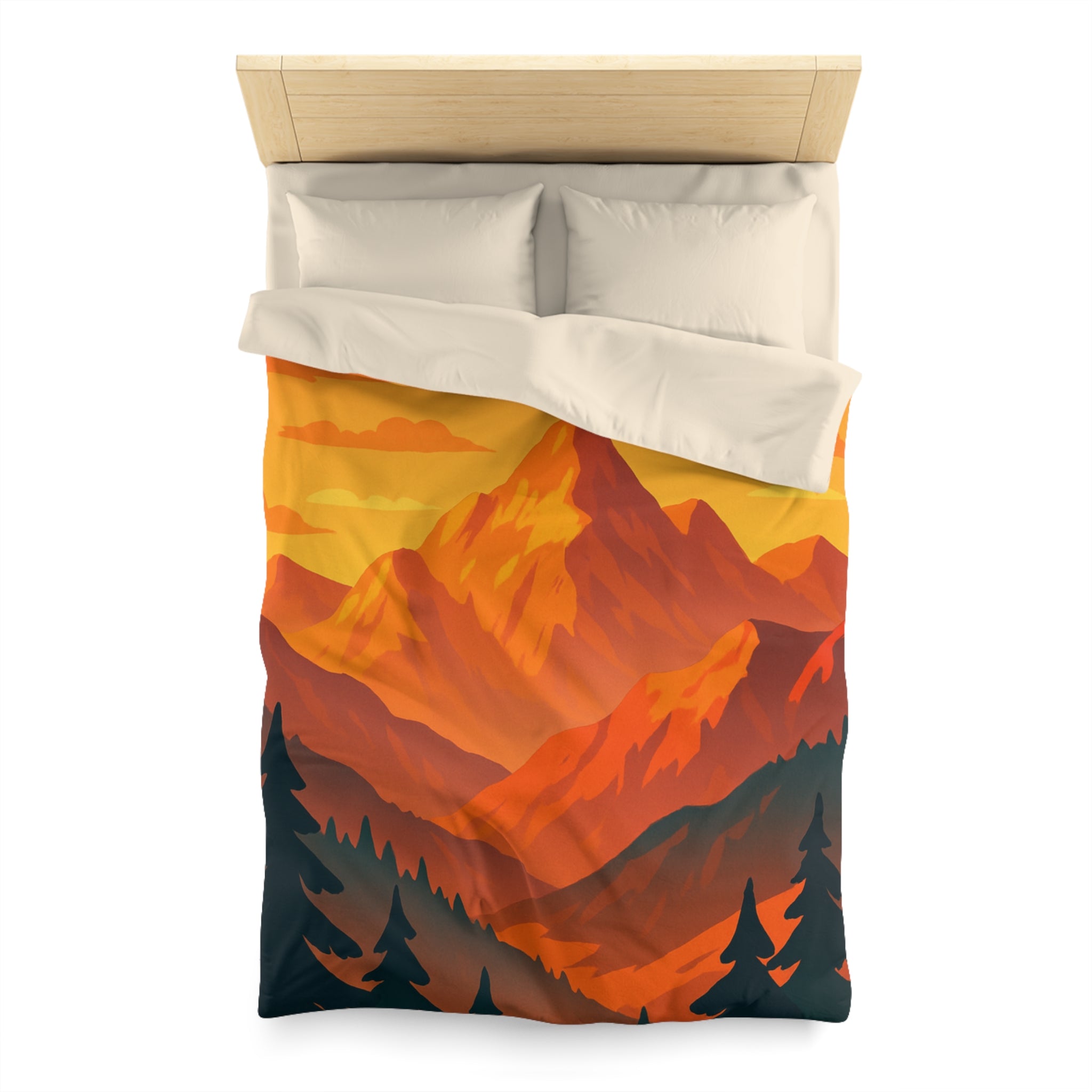 Housse de Couette Microfibre Design Artistique Moderne Décoration Chambre Confort Premium