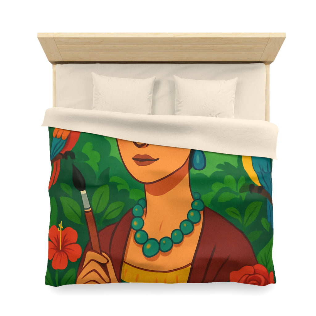 Housse de Couette Microfibre Motif Créatif Original Style Contemporain Chambre Élégante