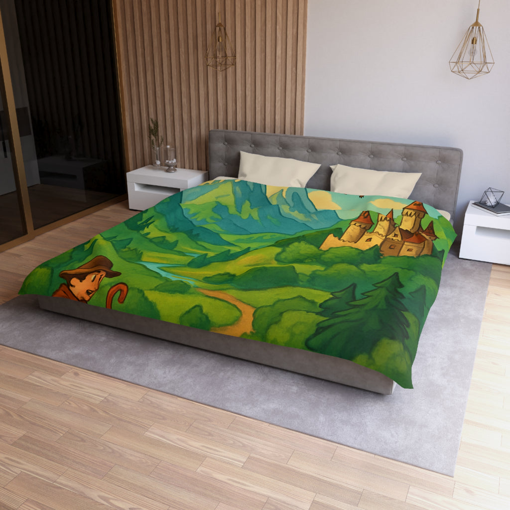 Housse de Couette Microfibre Design Artistique Moderne Décoration Chambre Confort Premium