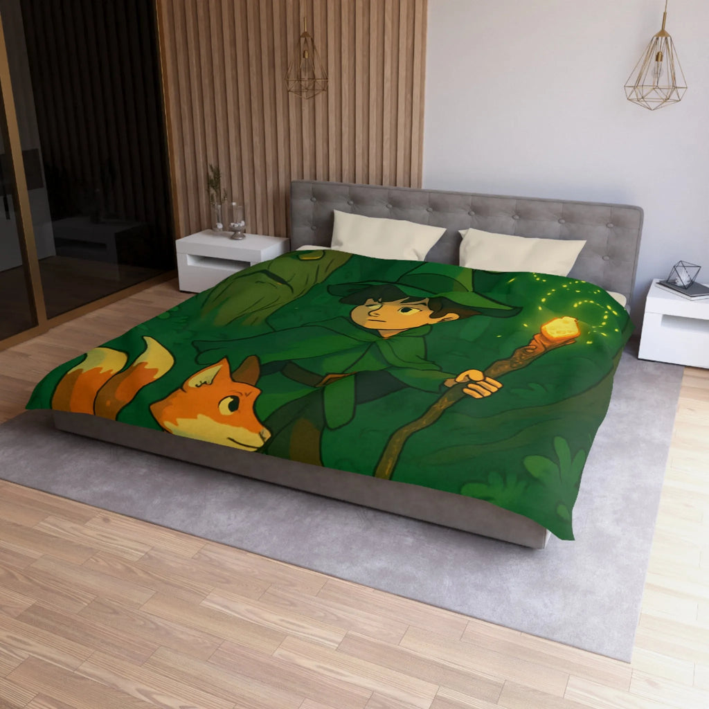 Housse de Couette Microfibre Art Graphique Contemporain Style Décoratif Chambre Tendance