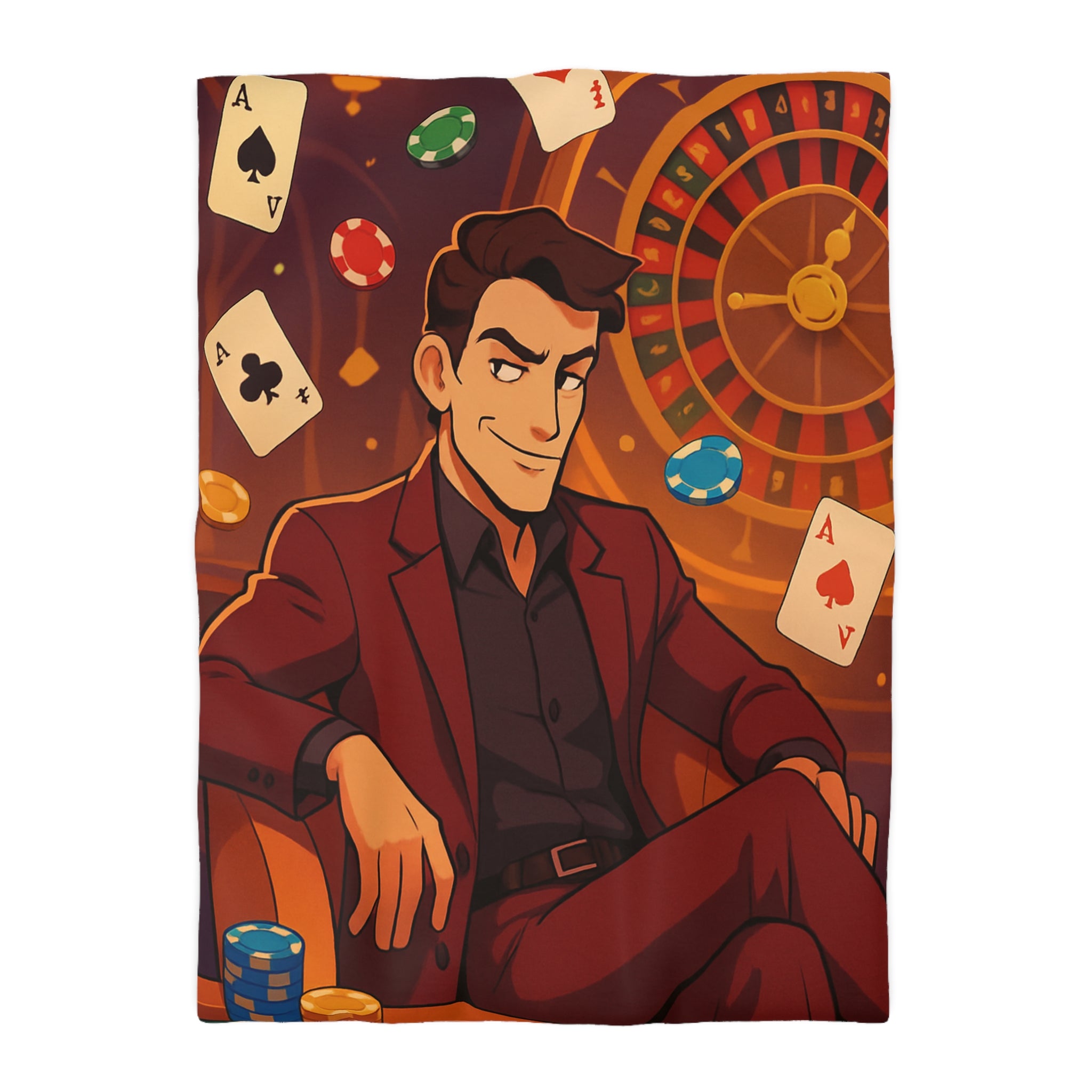 Housse de Couette Microfibre Motif Créatif Original Style Contemporain Chambre Élégante