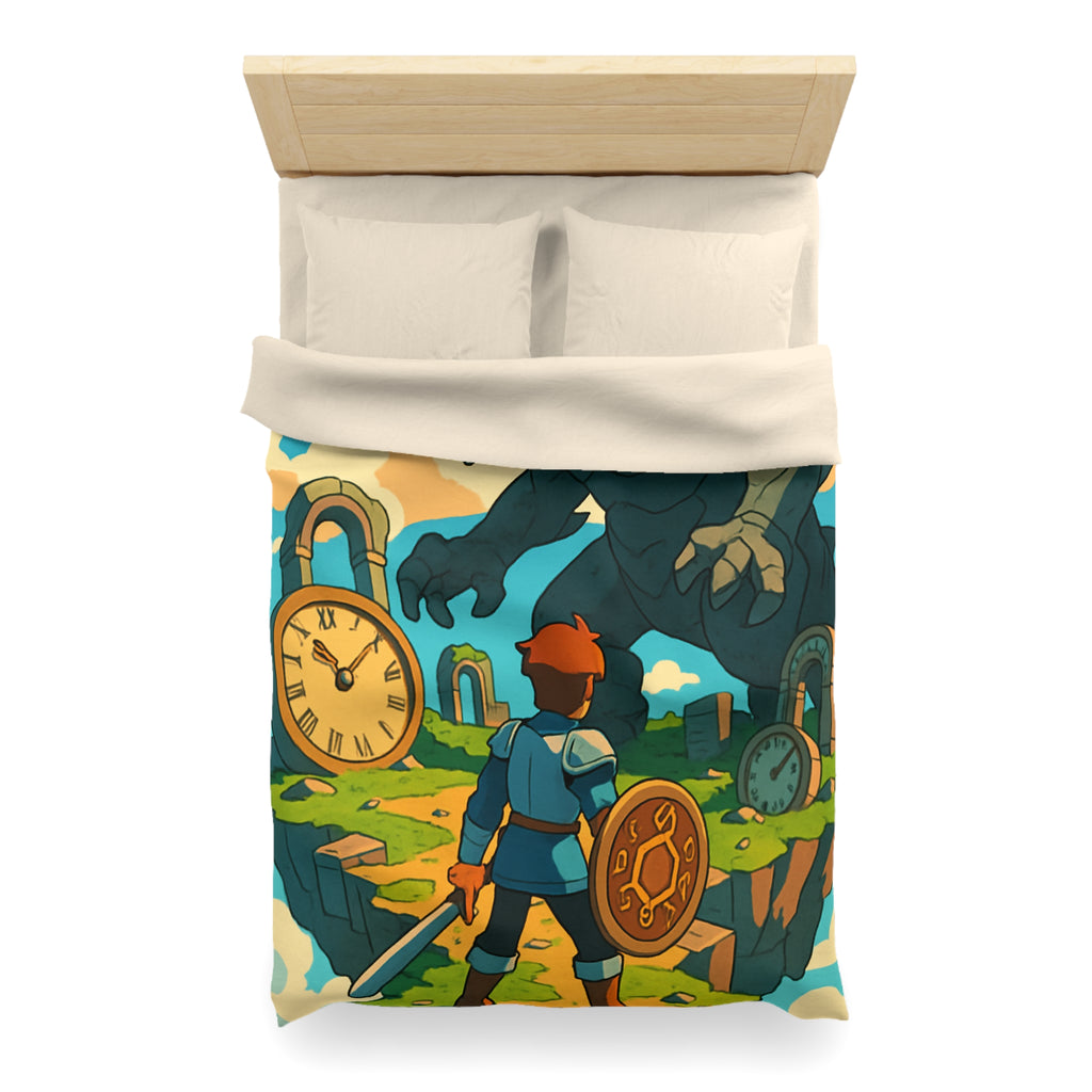 Housse de Couette Microfibre Design Artistique Moderne Décoration Chambre Confort Premium