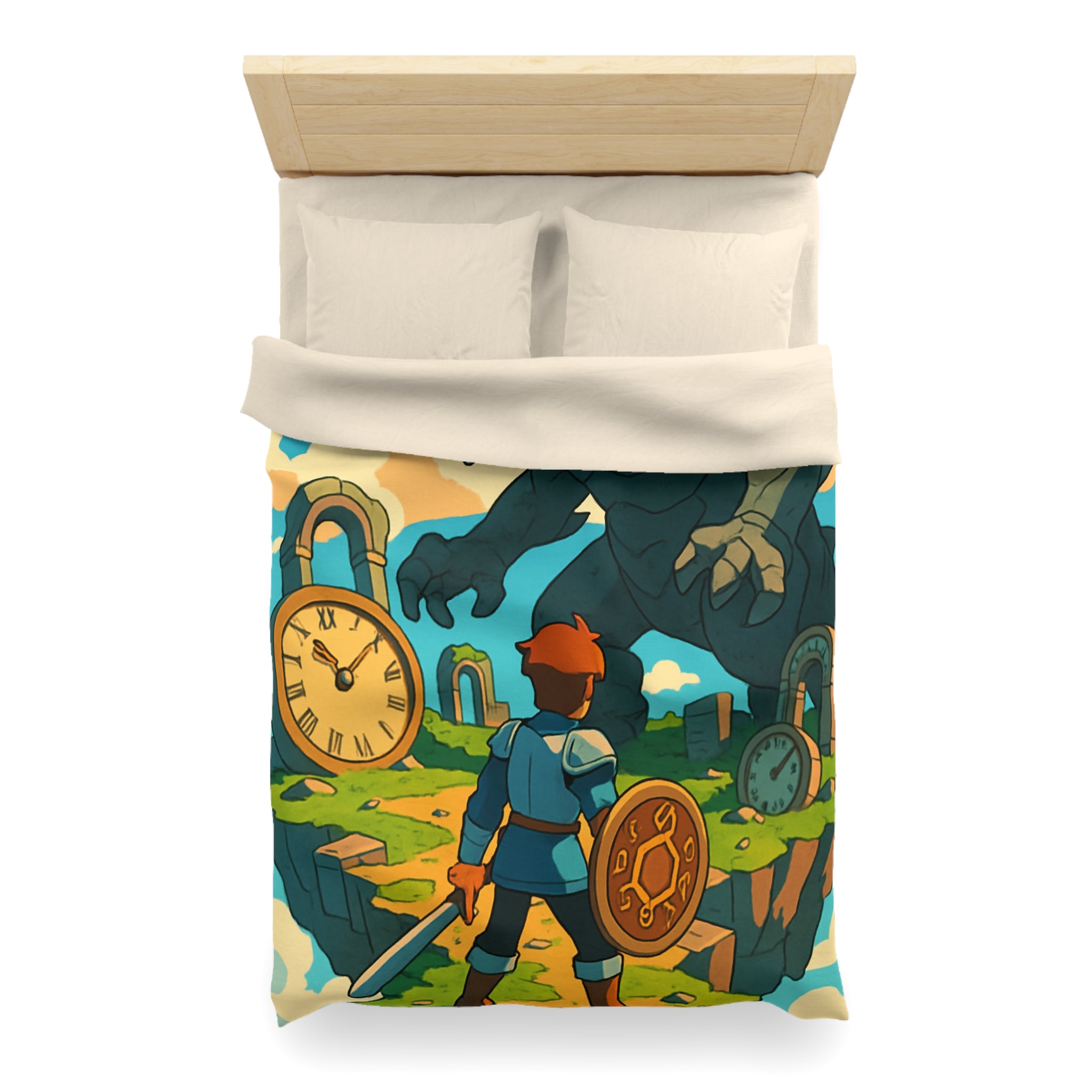 Housse de Couette Microfibre Design Artistique Moderne Décoration Chambre Confort Premium