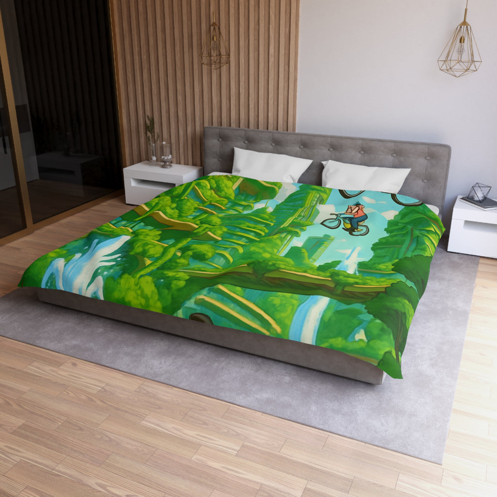 Housse de Couette Microfibre Design Artistique Moderne Décoration Chambre Confort Premium