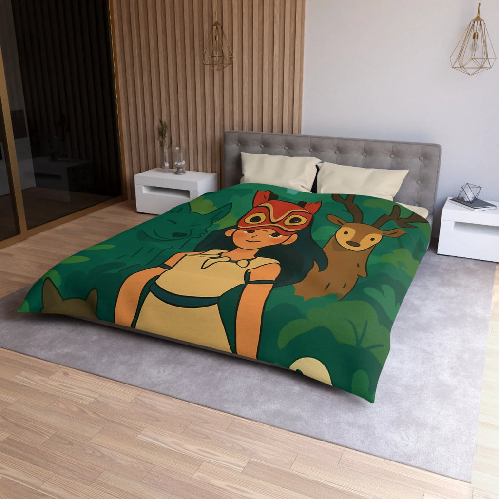 Housse de Couette Microfibre Art Graphique Contemporain Style Décoratif Chambre Tendance