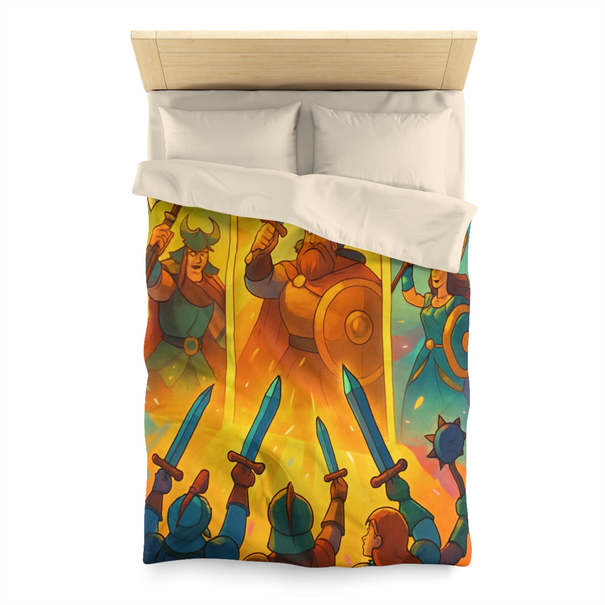 Housse de Couette Microfibre Motif Créatif Original Style Contemporain Chambre Élégante