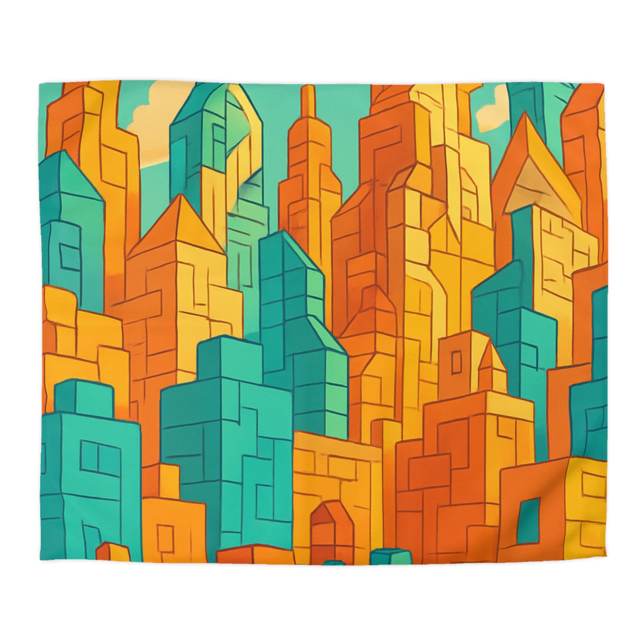 Housse de Couette Microfibre Design Artistique Moderne Décoration Chambre Confort Premium