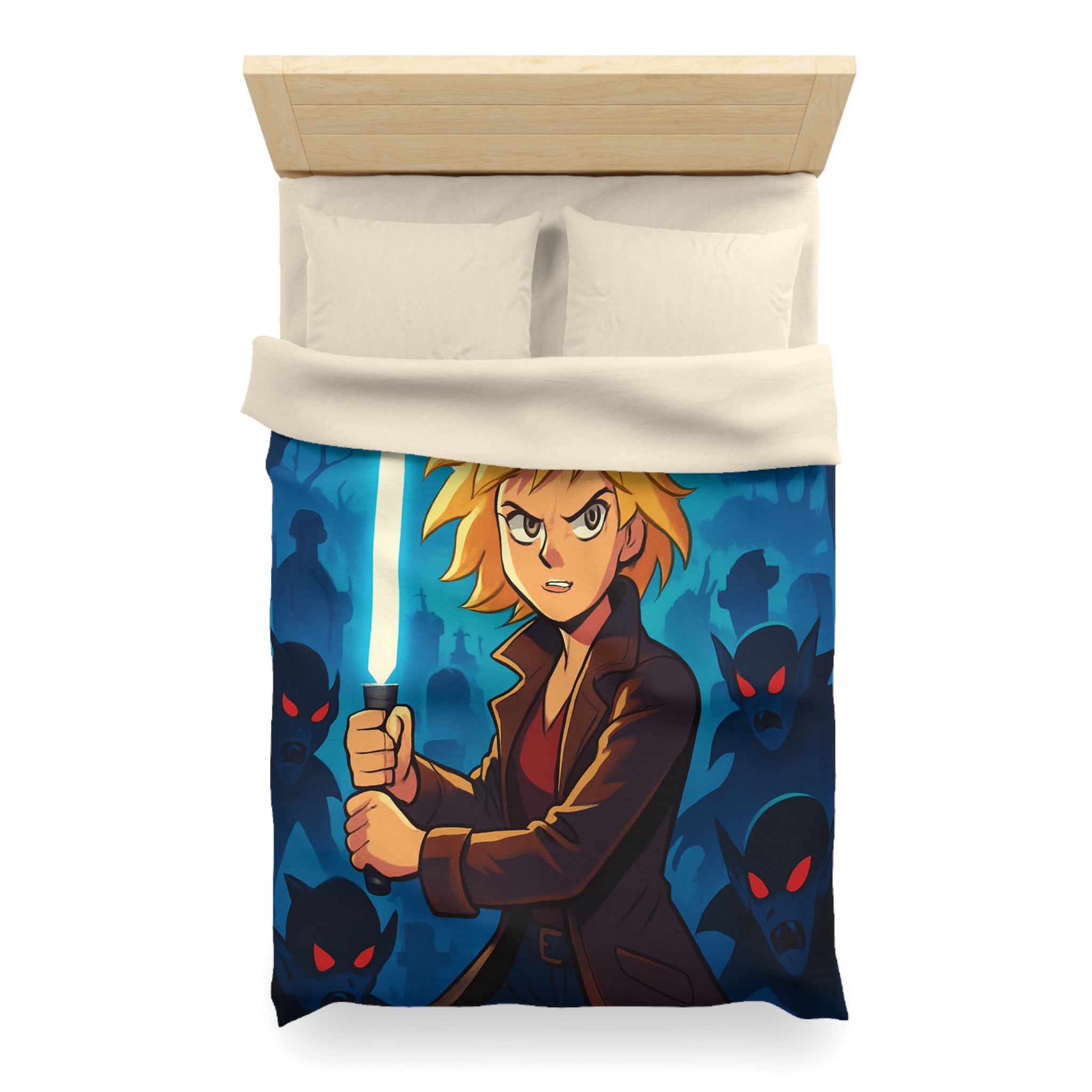 Housse de Couette Microfibre Motif Créatif Original Style Contemporain Chambre Élégante