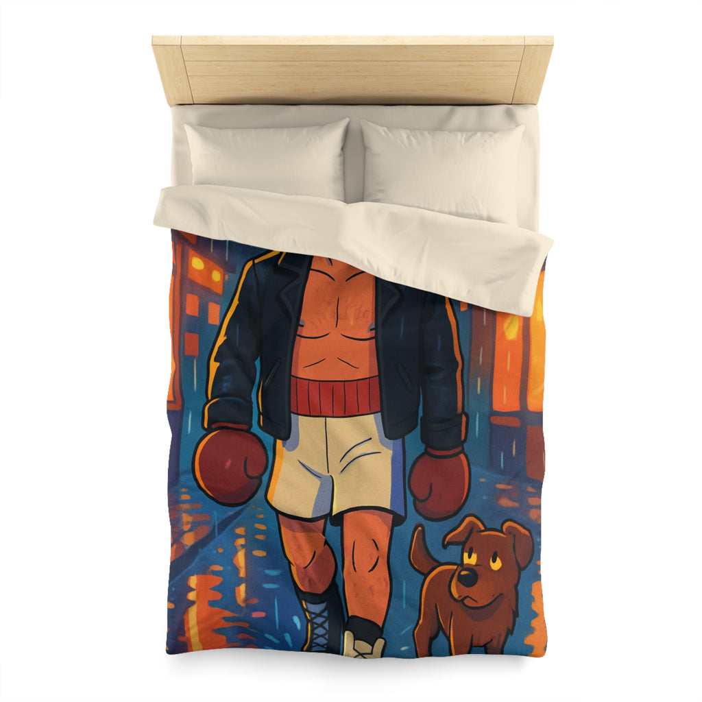 Housse de Couette Microfibre Motif Créatif Original Style Contemporain Chambre Élégante