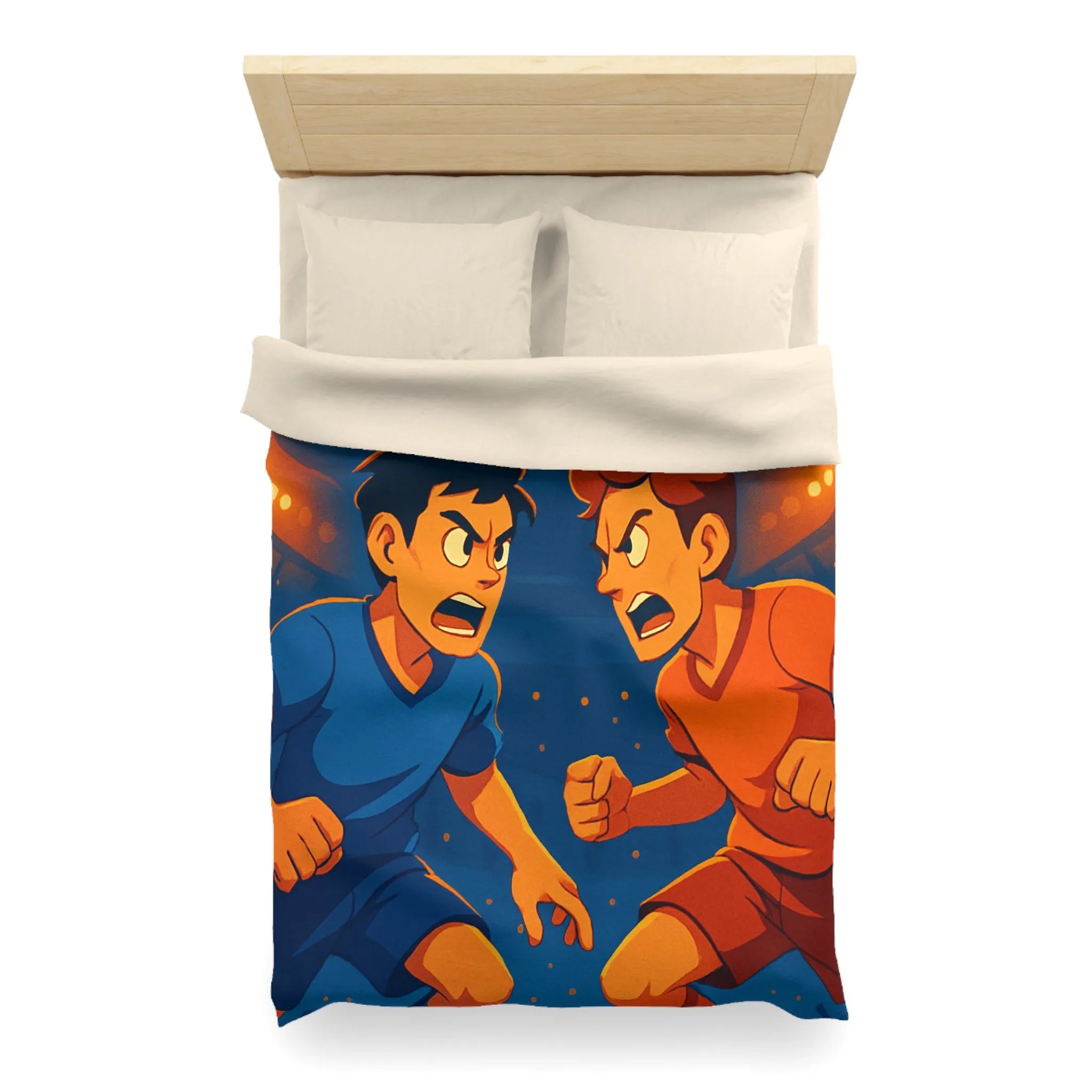 Housse de Couette Microfibre Art Graphique Contemporain Style Décoratif Chambre Tendance