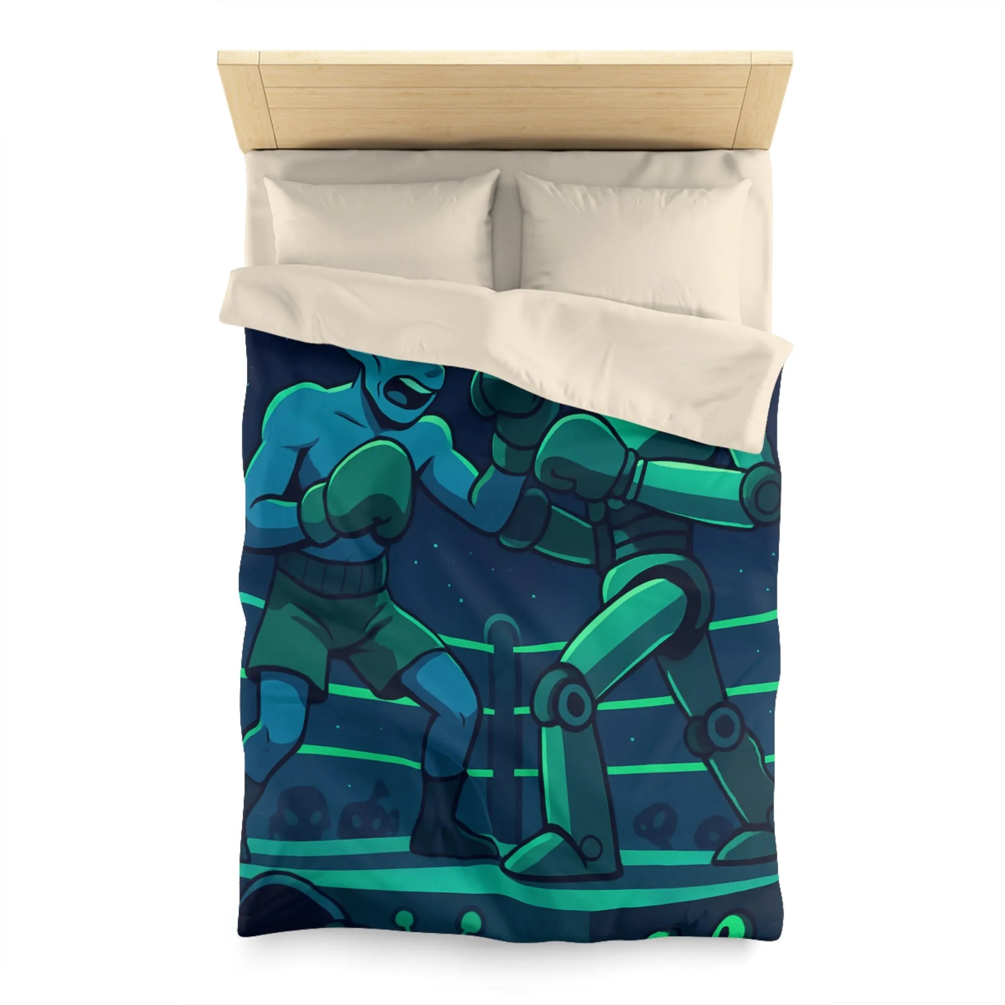 Housse de Couette Microfibre Art Graphique Contemporain Style Décoratif Chambre Tendance