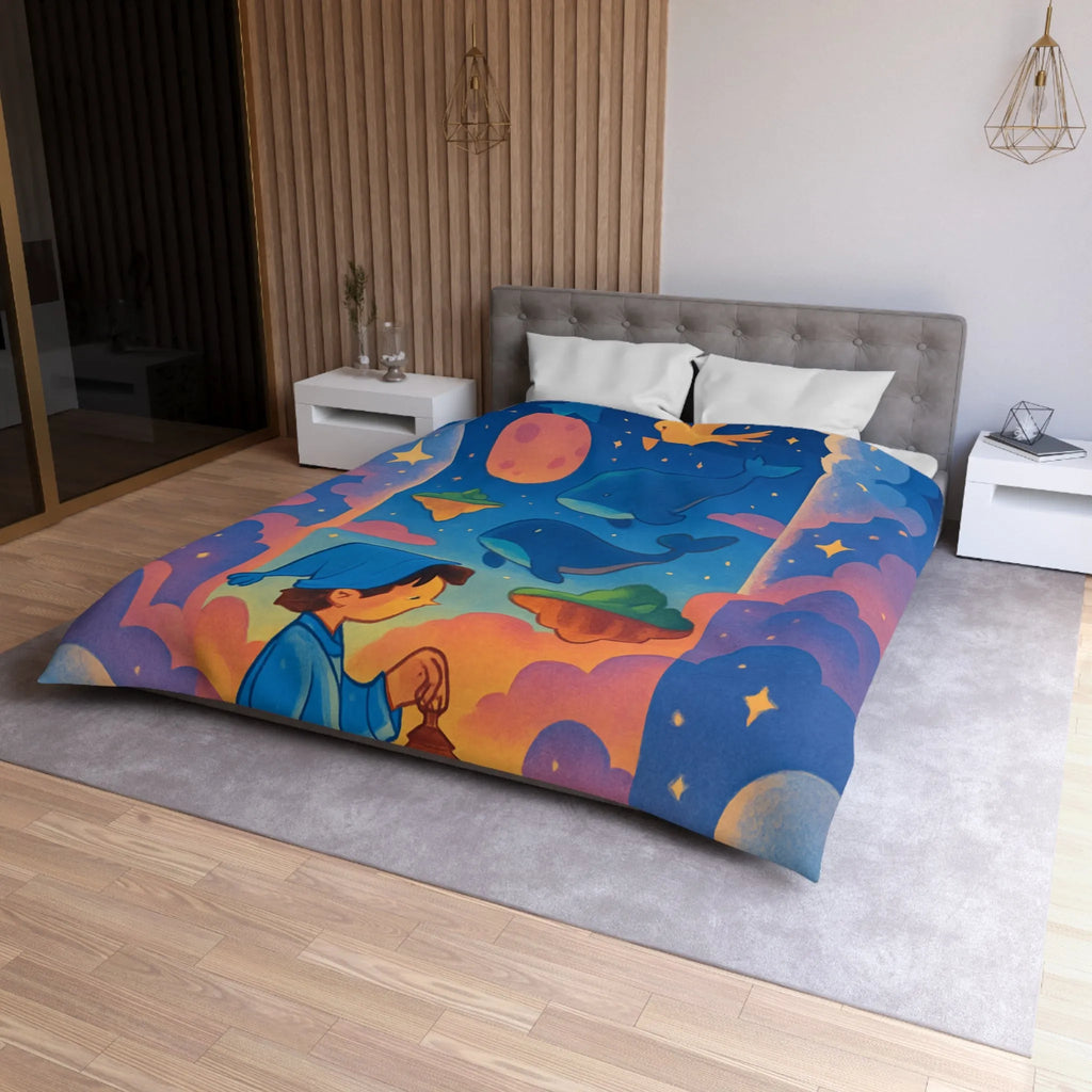 Housse de Couette Enfant : Voyage Imaginaire Étoilé pour Rêves Enchantés et Doux Sommeil