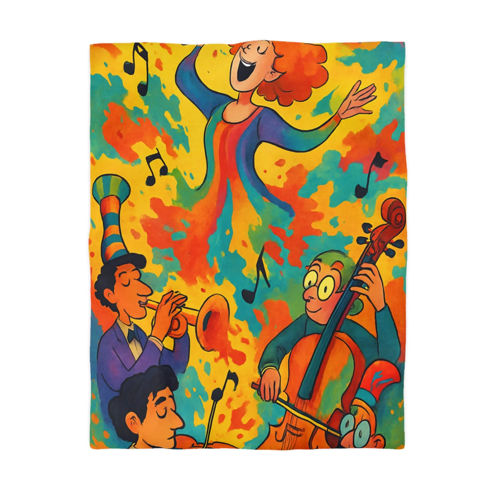 Housse de Couette Microfibre Art Graphique Contemporain Style Décoratif Chambre Tendance