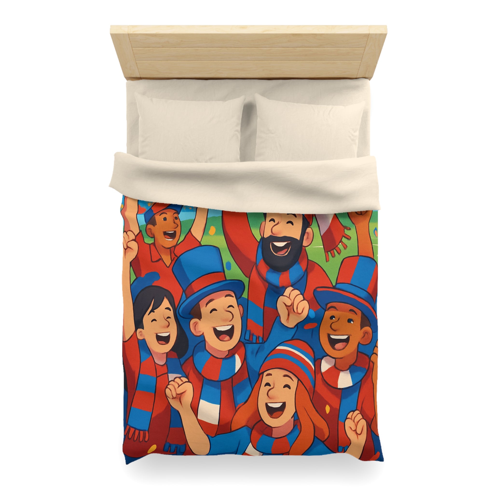 Housse de Couette Microfibre Illustration Unique Design Moderne Décoration Intérieure Raffinée