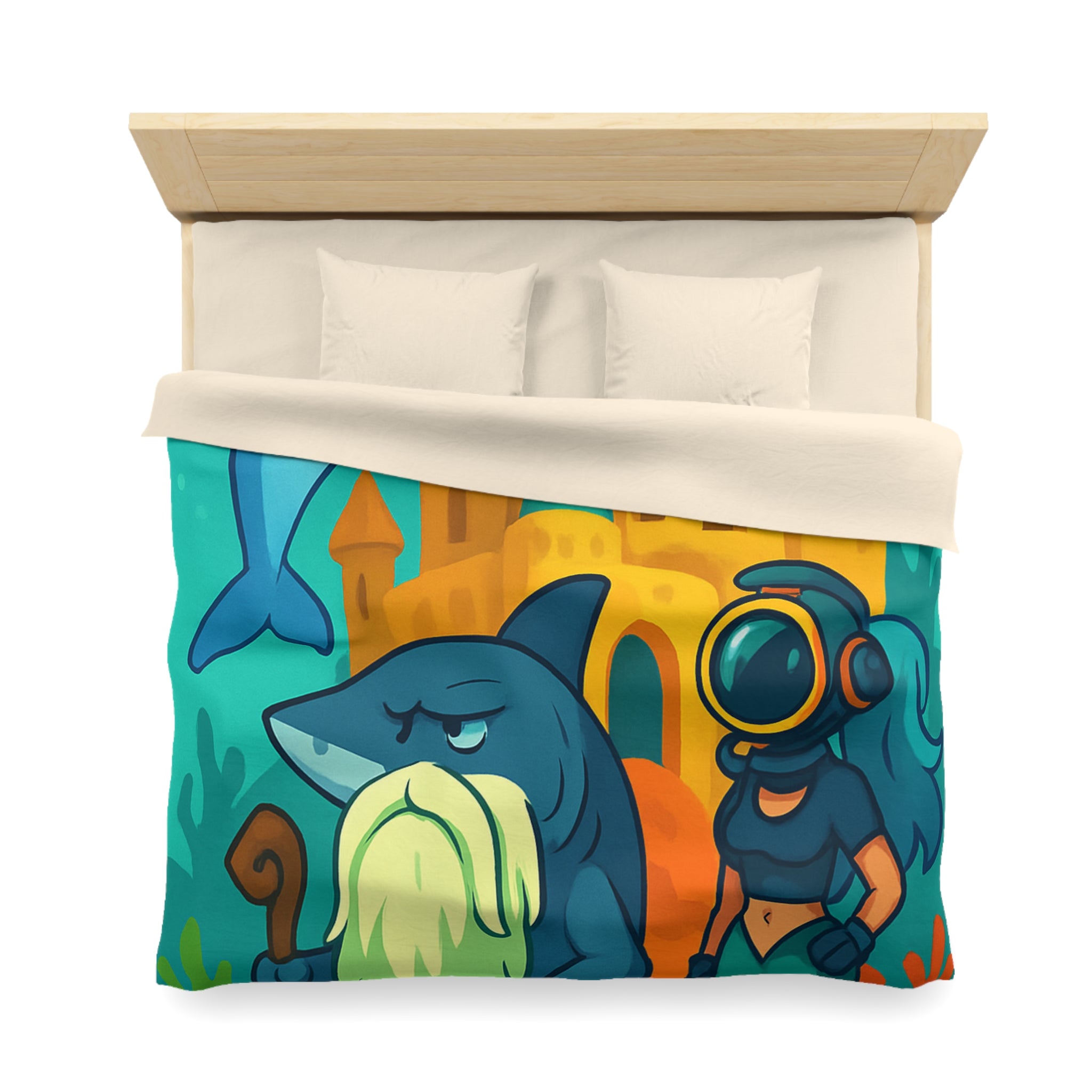 Housse de Couette Microfibre Création Artistique Moderne Design Exclusif Décoration Chambre