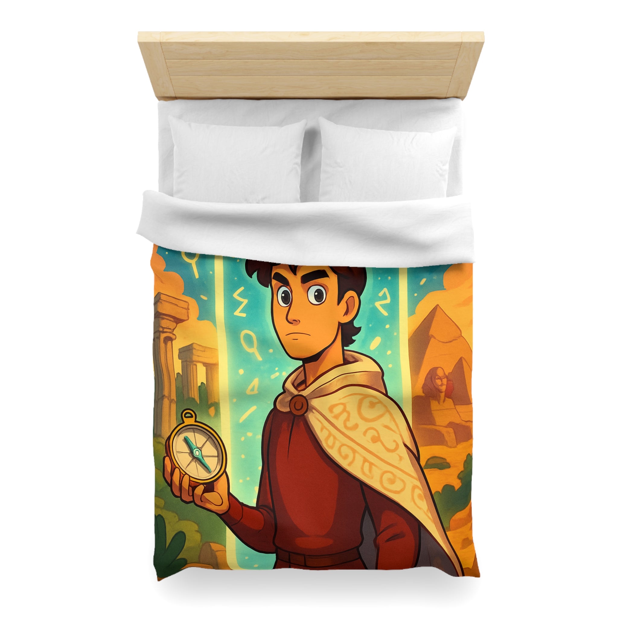 Housse de Couette Microfibre Design Artistique Moderne Décoration Chambre Confort Premium